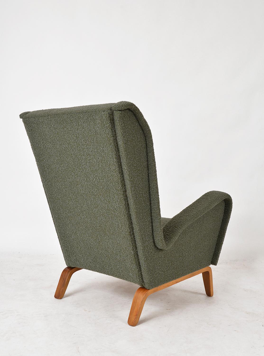 Pair 1950s Italian Armchairs Lounge Chairs ISA Bergamo Gio Ponti Style 3