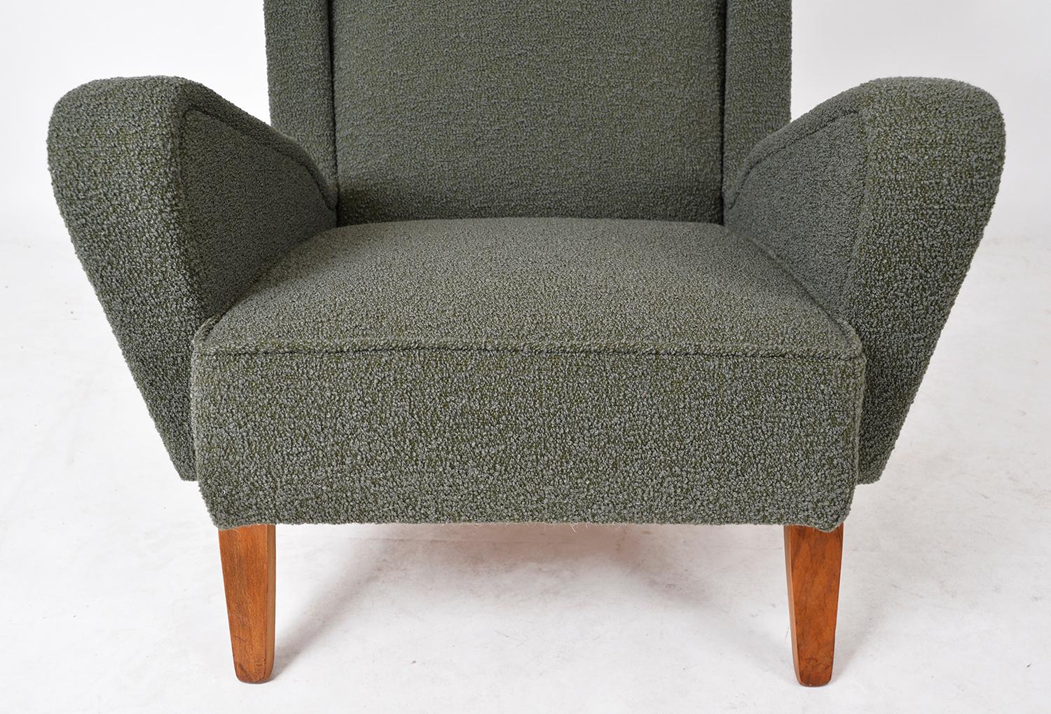 Pair 1950s Italian Armchairs Lounge Chairs ISA Bergamo Gio Ponti Style 9