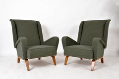 Coppia di poltrone italiane anni '50 Stile ISA Bergamo Gio Ponti