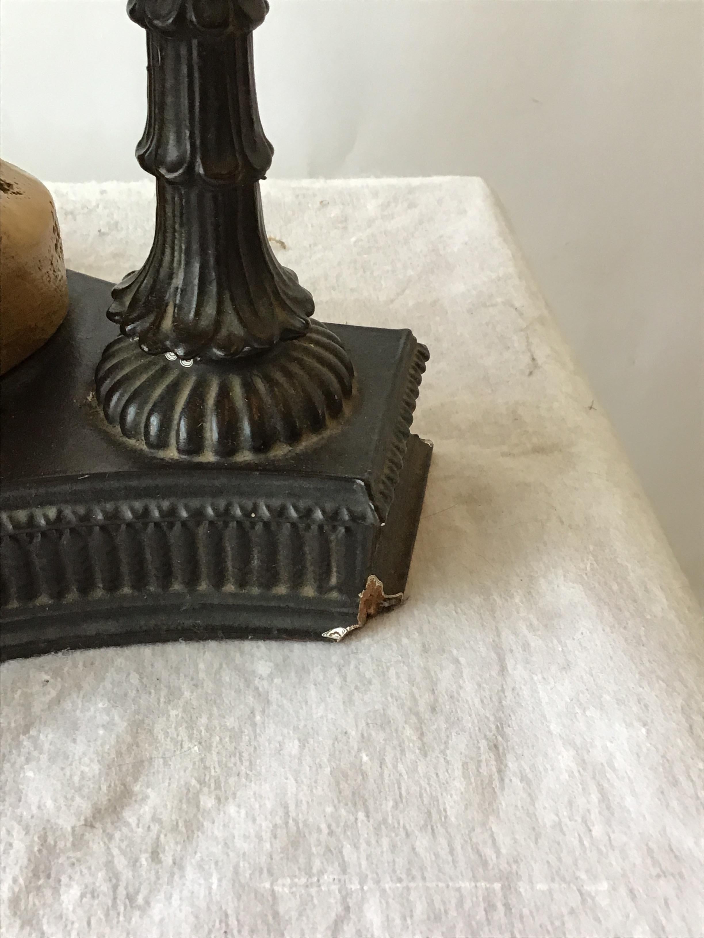 Pair of 1960s Figural Plaster Asian Lamps 15