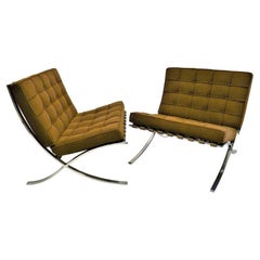 Pair of 1960s Knoll Barcelona Chairs by Mies van der Rohe