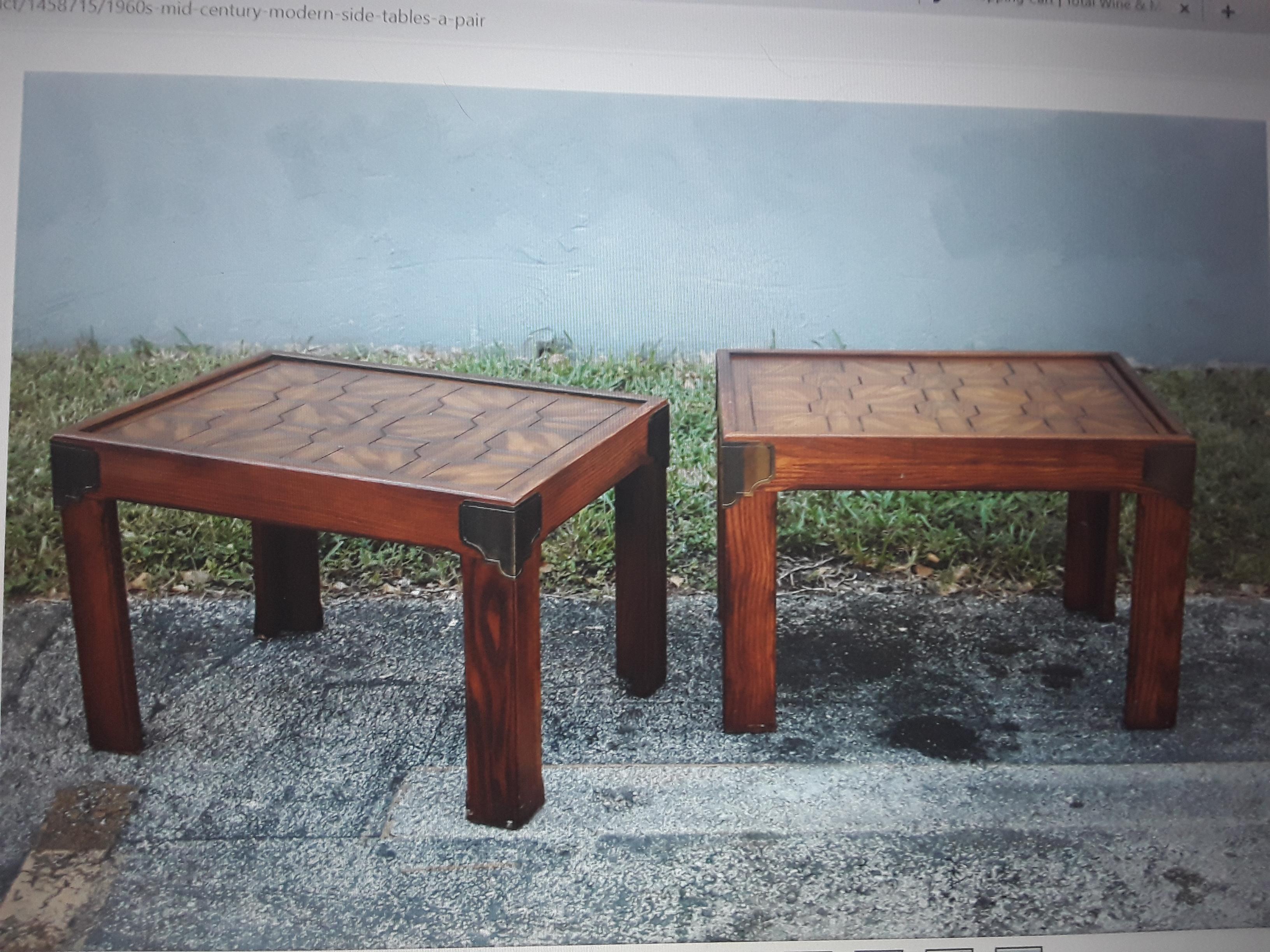 Pair 1960's Mid Century Modern End/ Side Tables by Centurian  For Sale 3