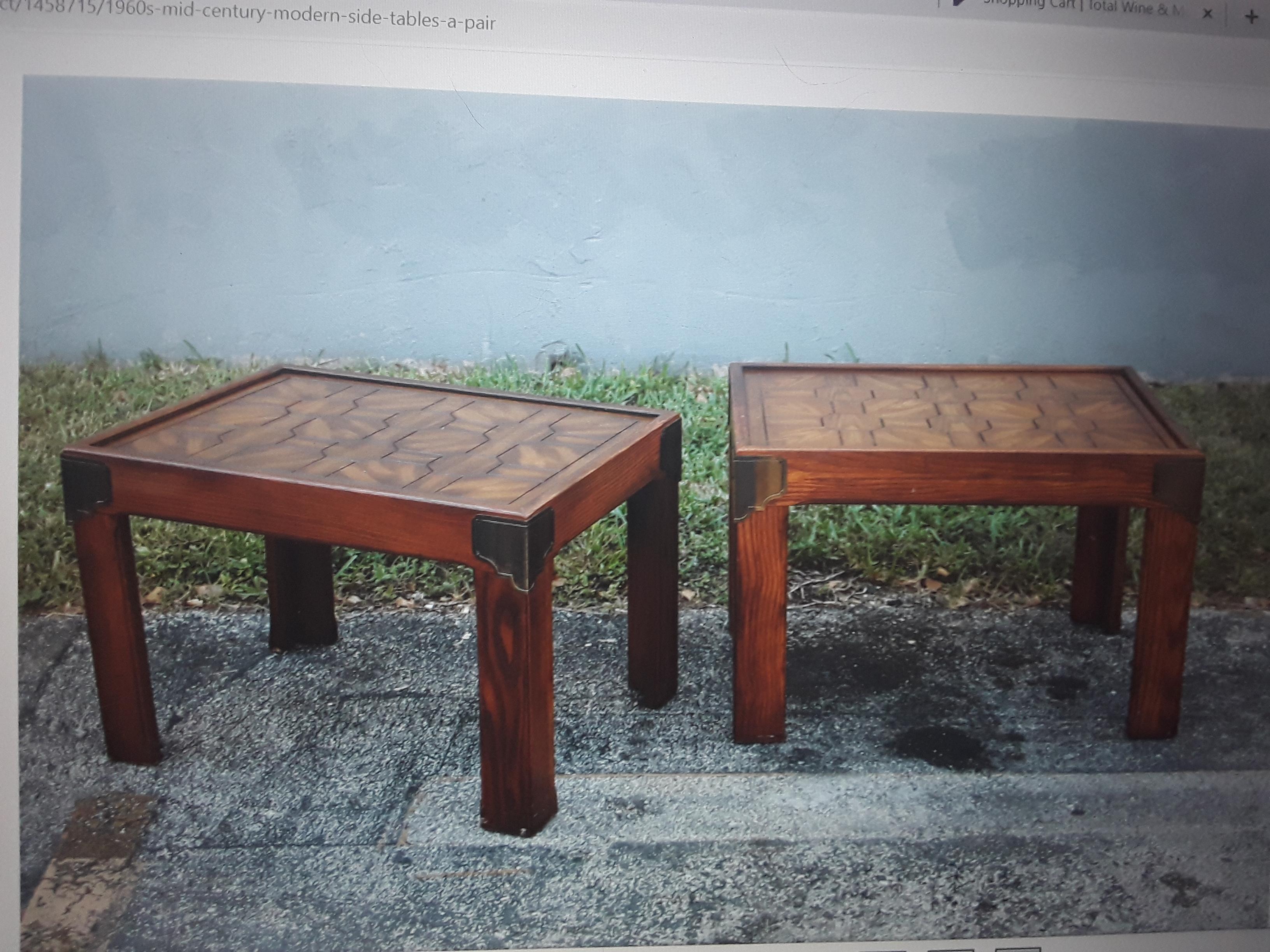 Pair 1960's Mid Century Modern End/ Side Tables by Centurian  For Sale 2