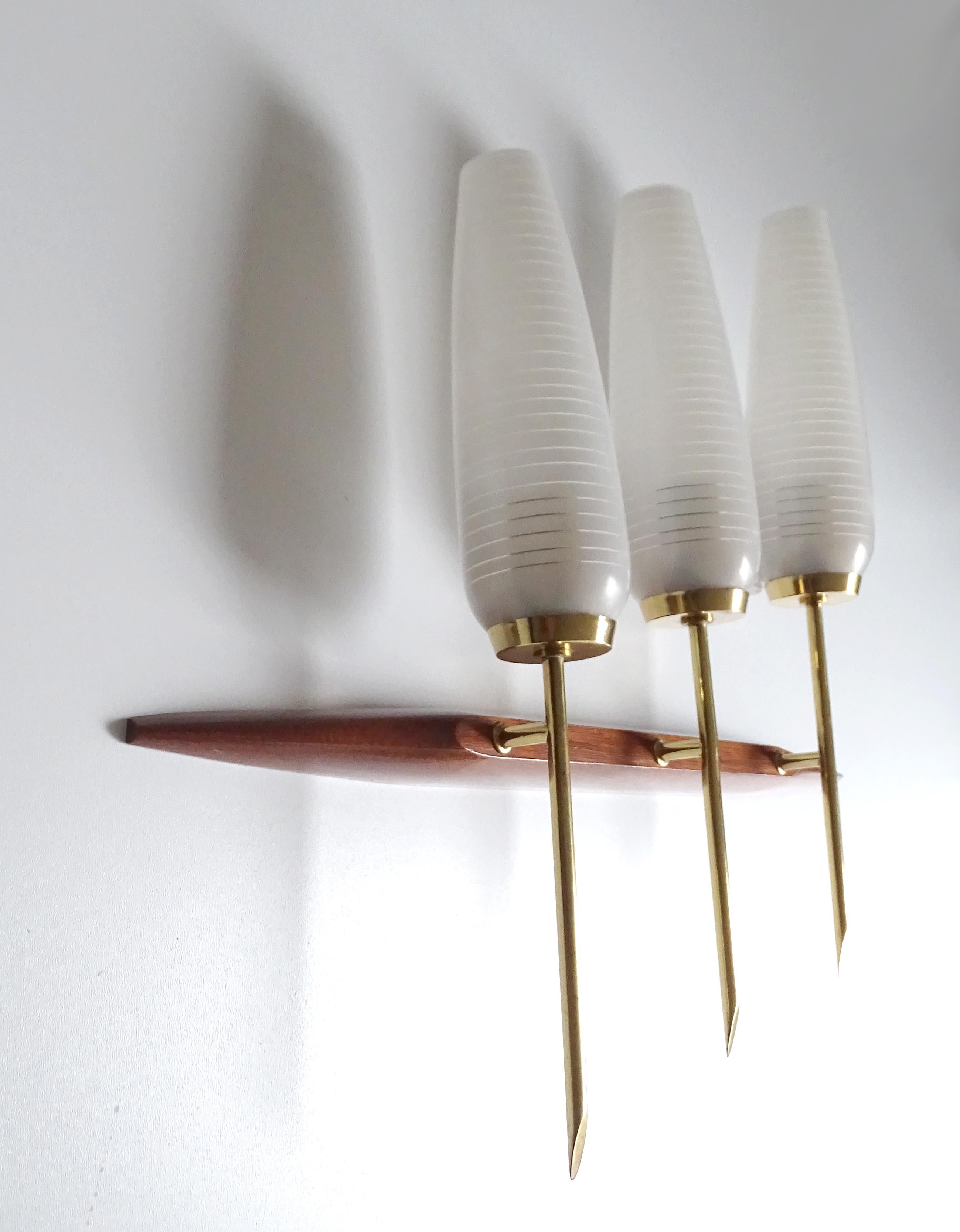  Pair of  French Mid Century Sconces, Maison Arlus, 1960s Danish Modern Style For Sale 2