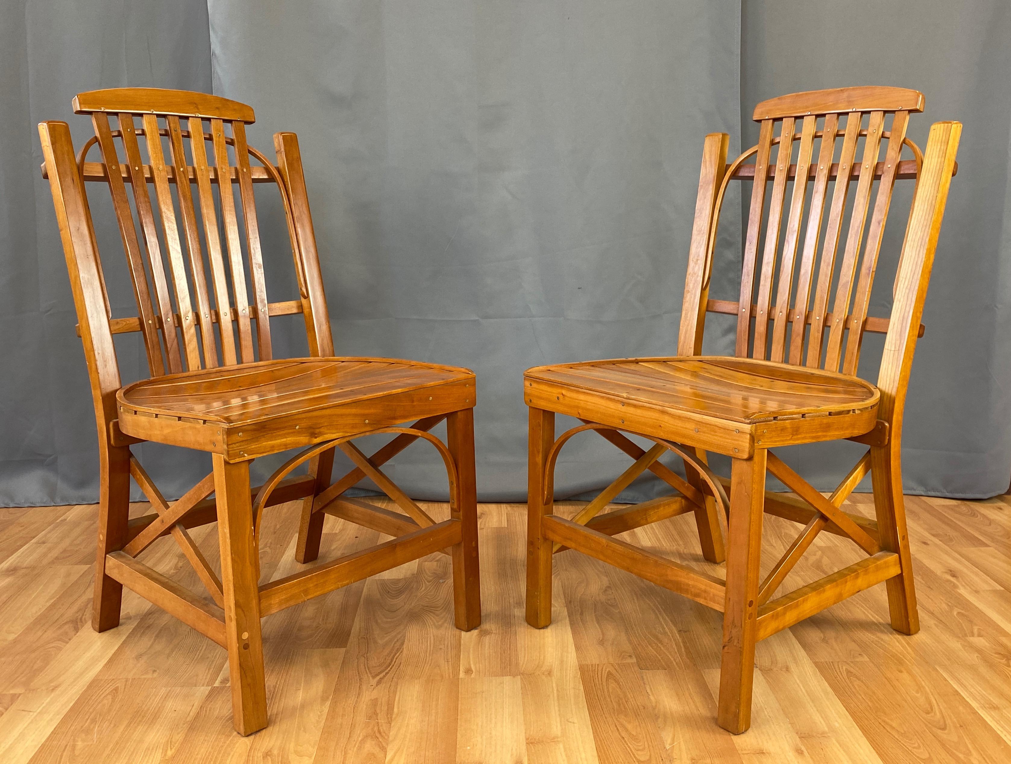 Pair of 1970s Amish Dining or Side Chairs 4