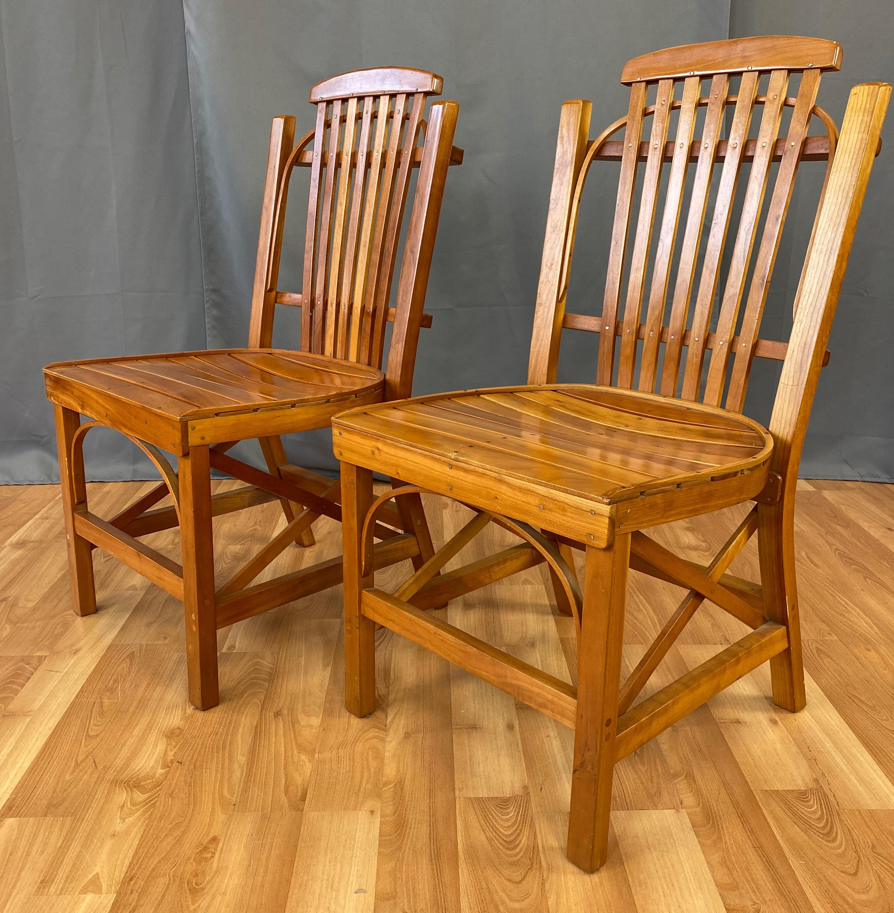 American Pair of 1970s Amish Dining or Side Chairs