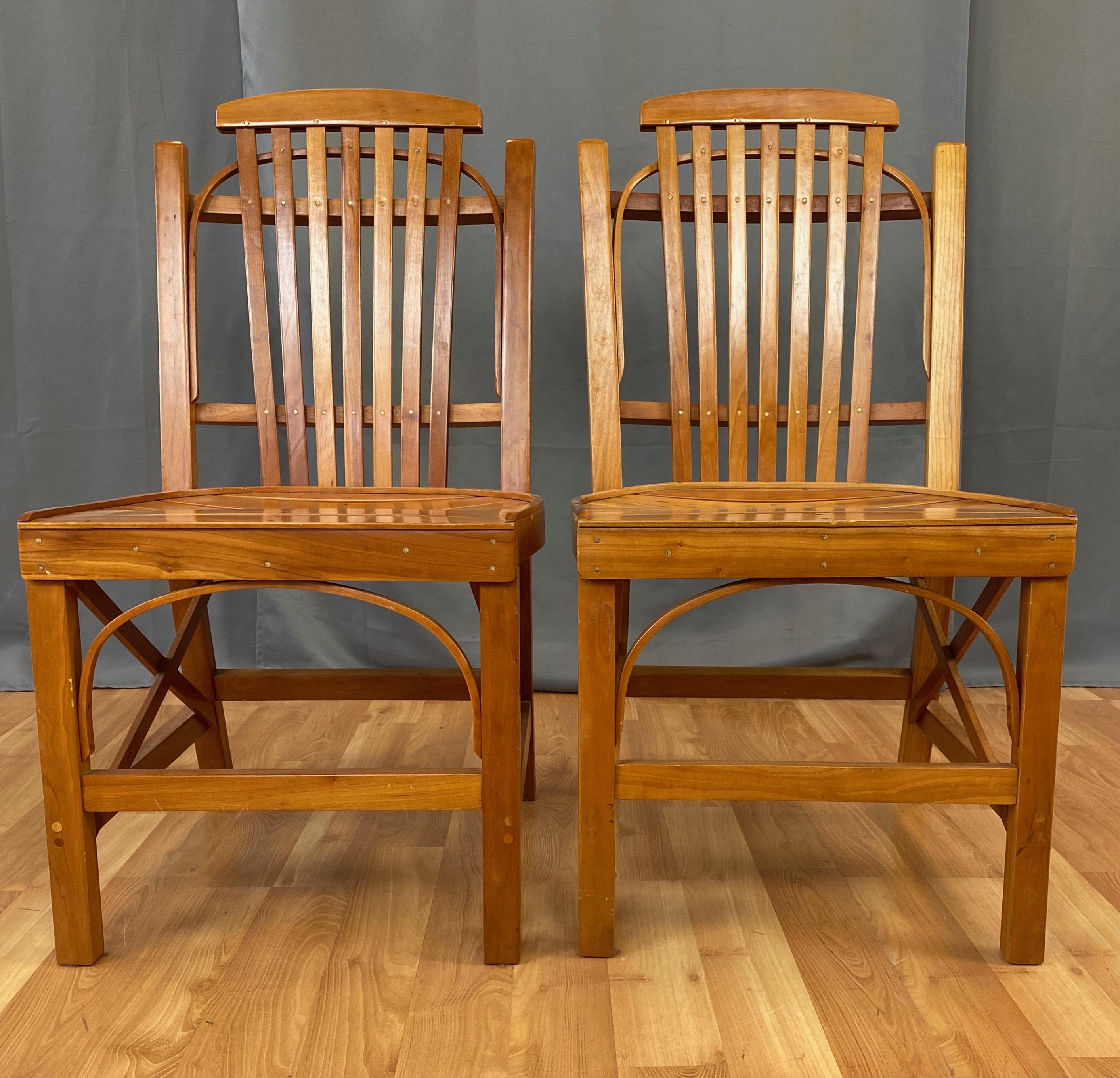 Pair of 1970s Amish Dining or Side Chairs In Fair Condition In San Francisco, CA