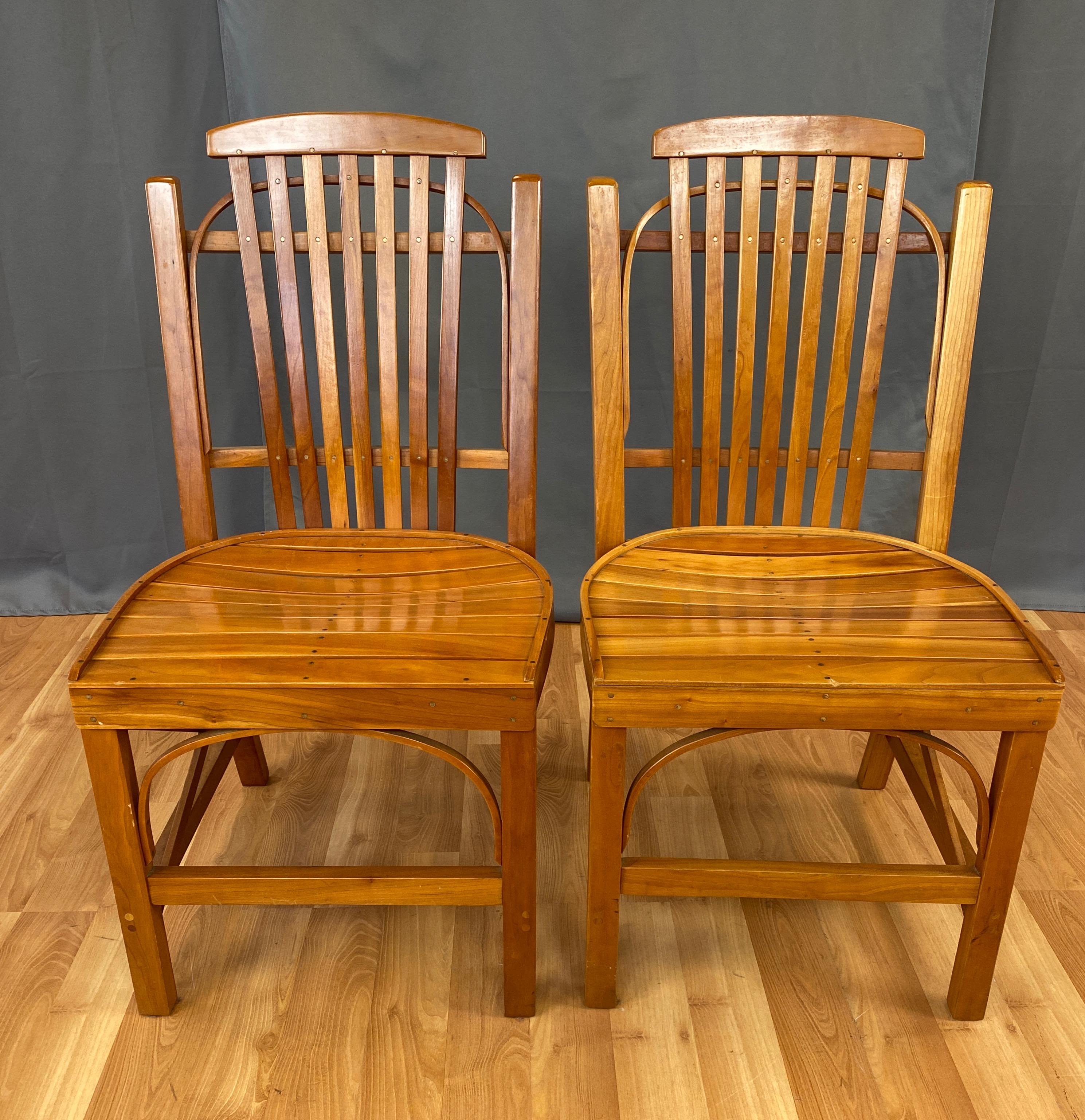 Late 20th Century Pair of 1970s Amish Dining or Side Chairs