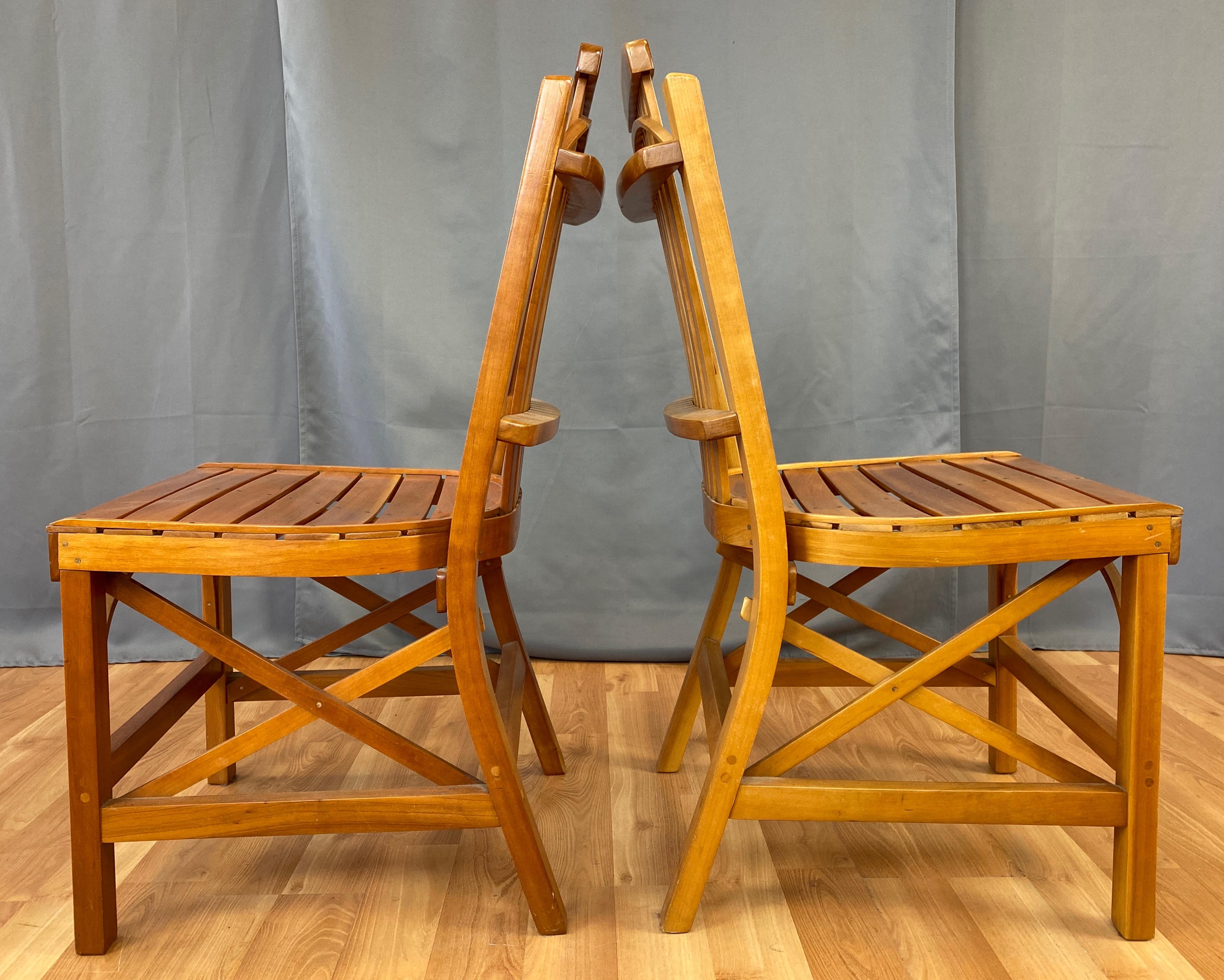 Pair of 1970s Amish Dining or Side Chairs 1