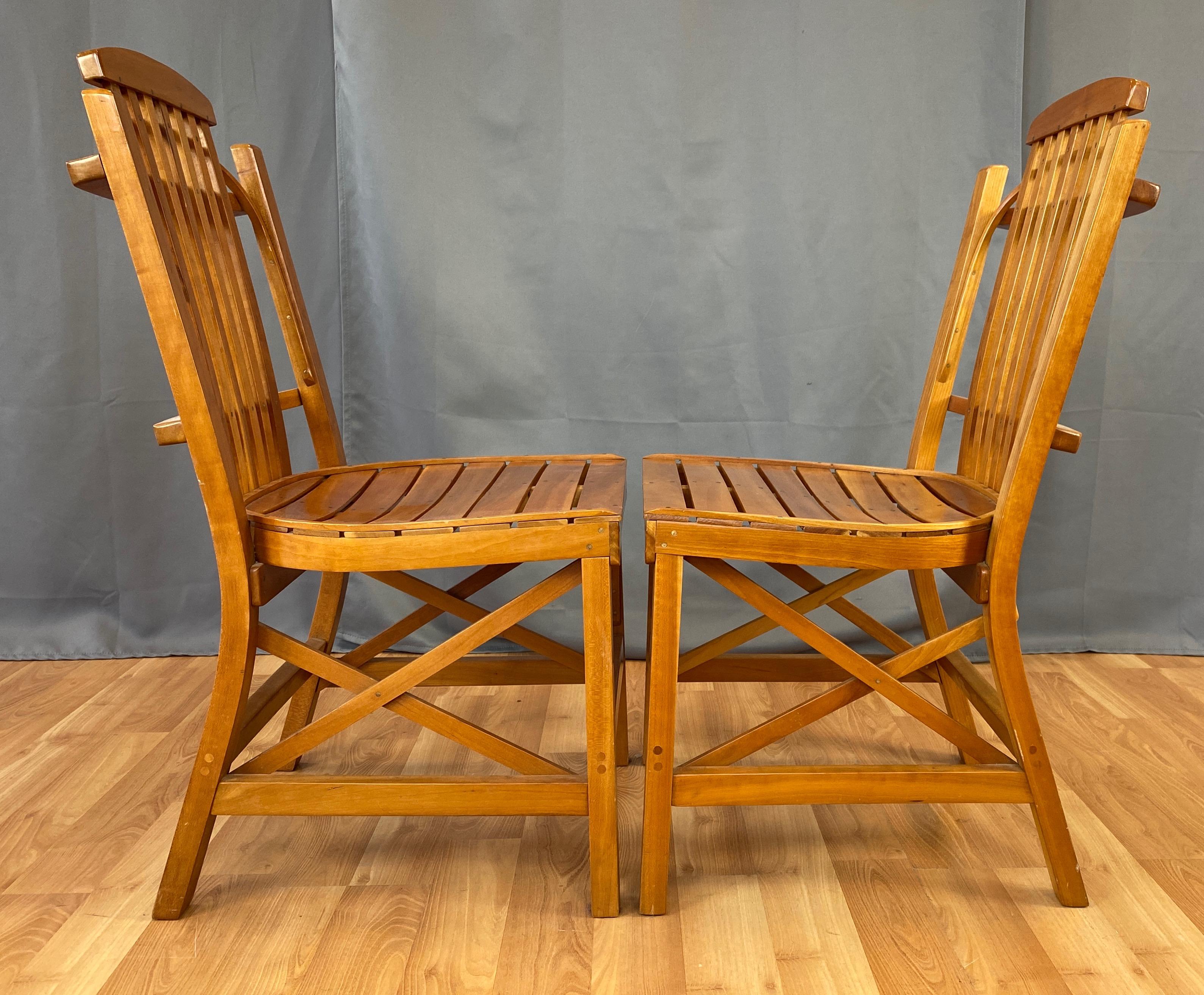 Pair of 1970s Amish Dining or Side Chairs 3