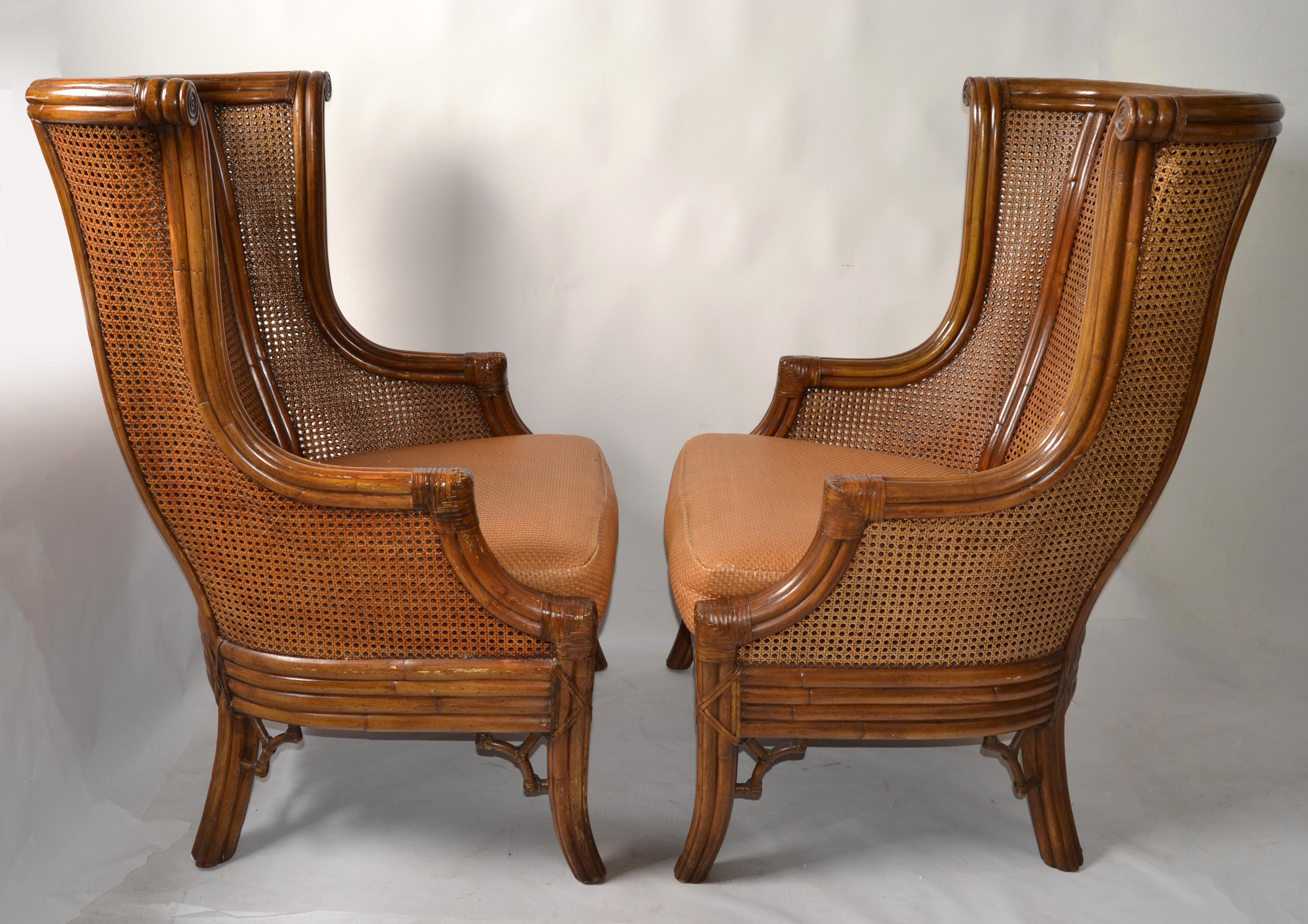 lewittes cane wingback chair