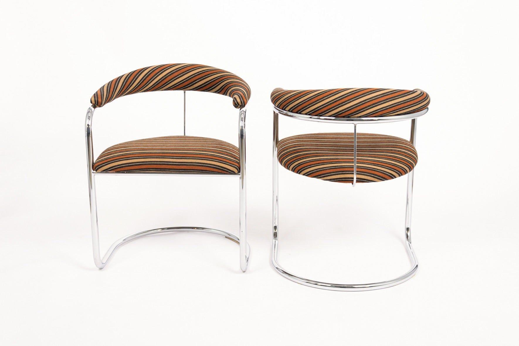 American Pair 1970s Mid Century Dining Chairs by Anton Lorenz for Thonet