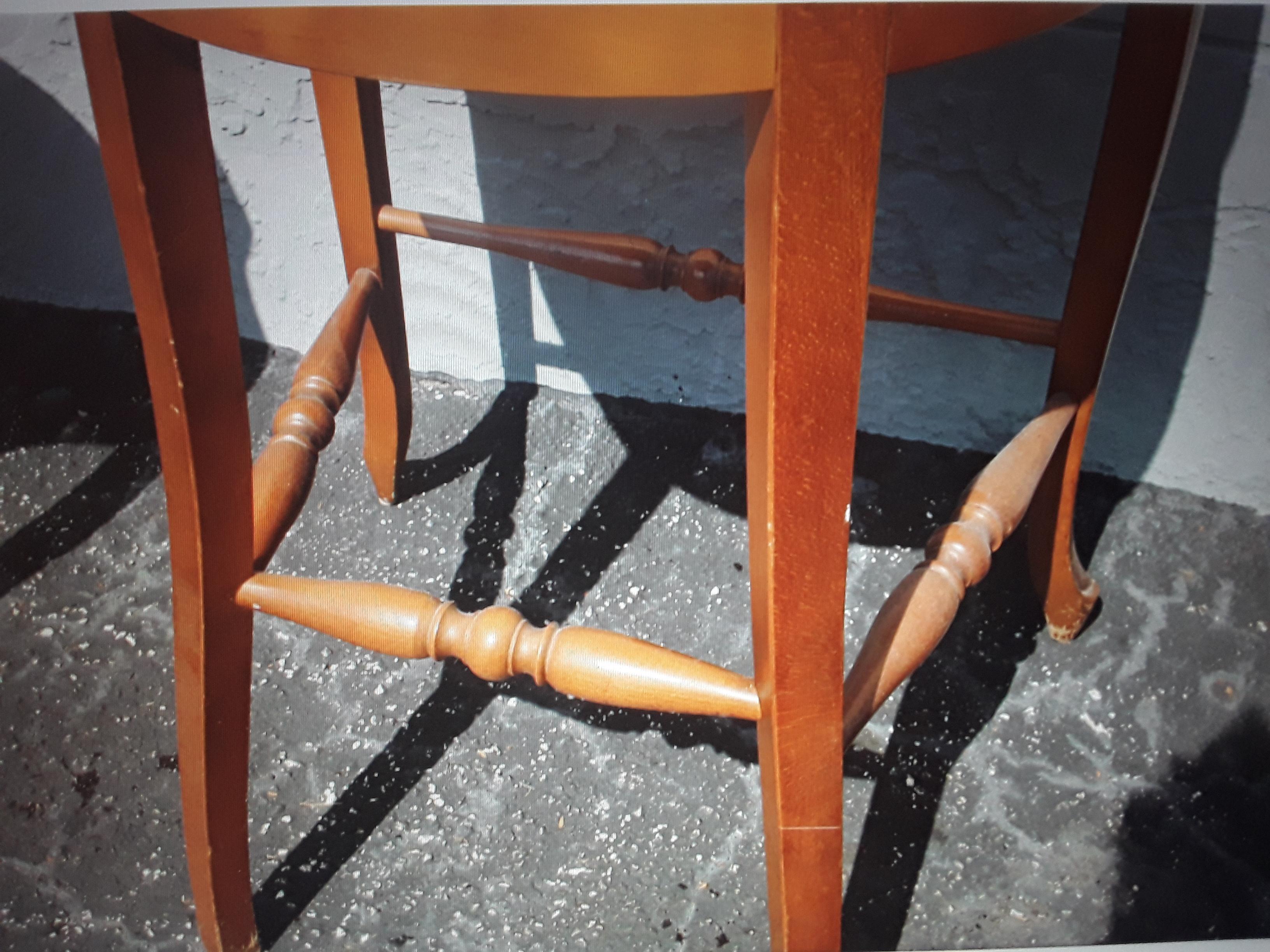 Late 20th Century Pair 1970's Vintage Traditional style Bar Stools For Sale