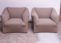 Pair 1970s Wide Tentazione Club Chairs by Mario Bellini for Cassina