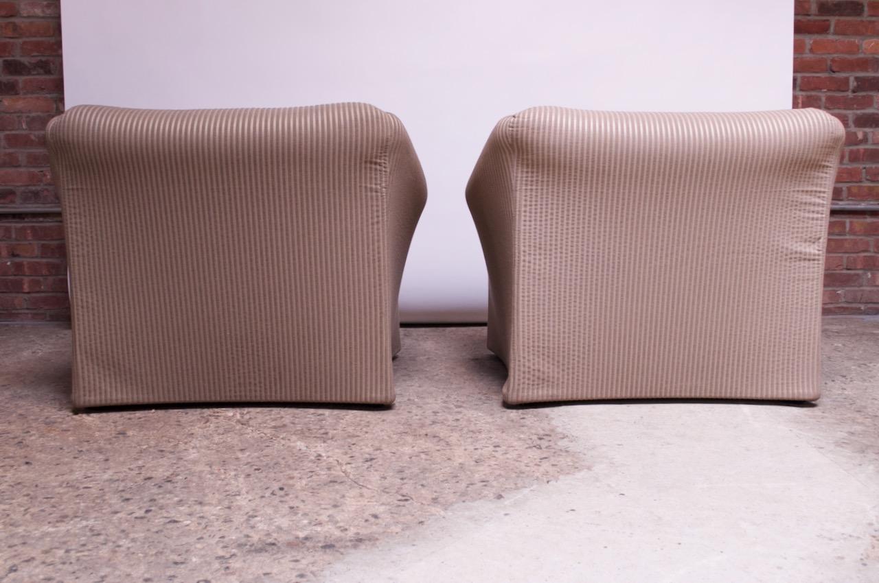 Pair 1970s Wide Tentazione Club Chairs by Mario Bellini for Cassina 2