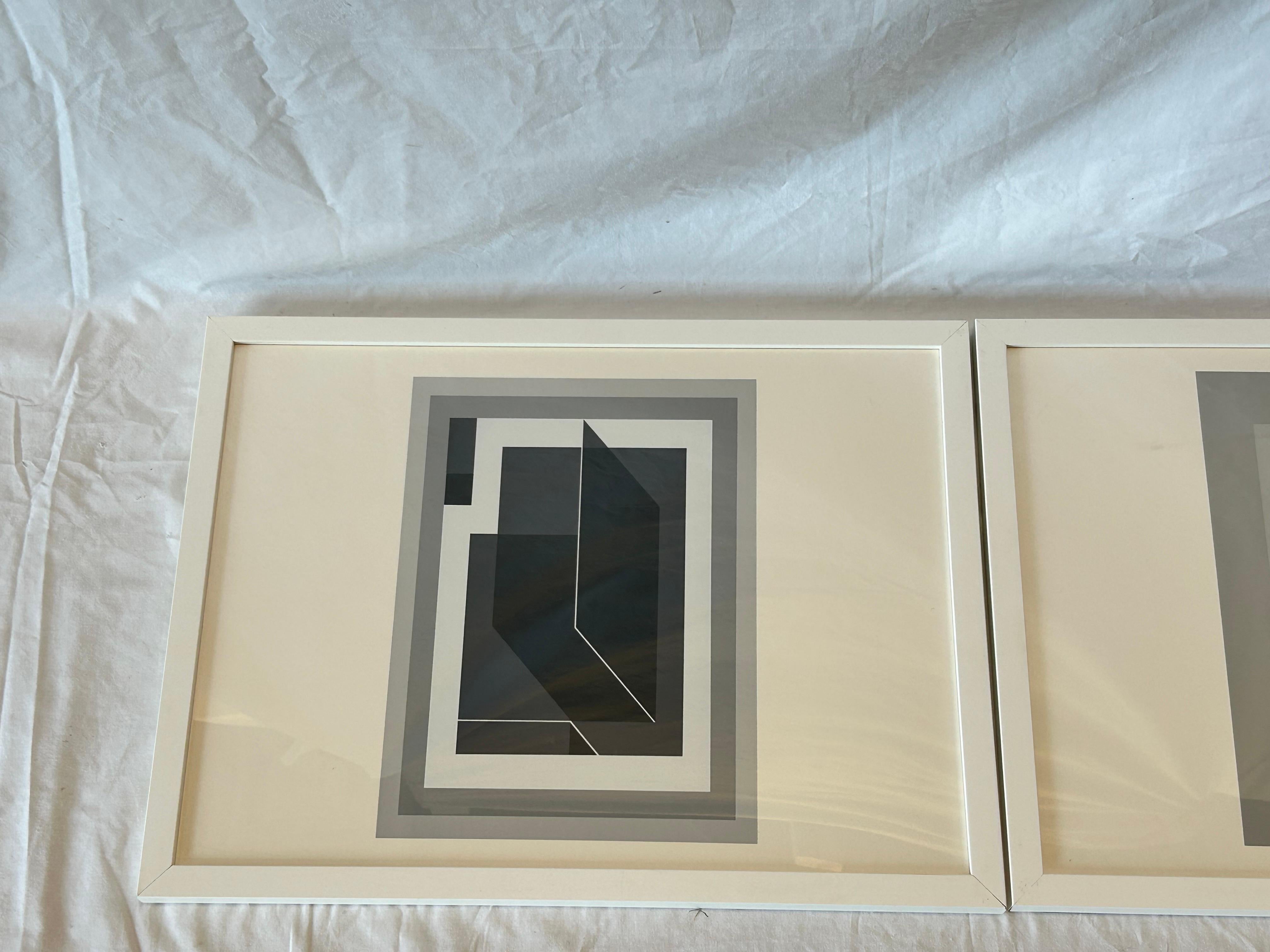 20th Century Pair 1972 Josef Albers Formulation Articulation Prints Harry Abrams Ives-Sillman For Sale