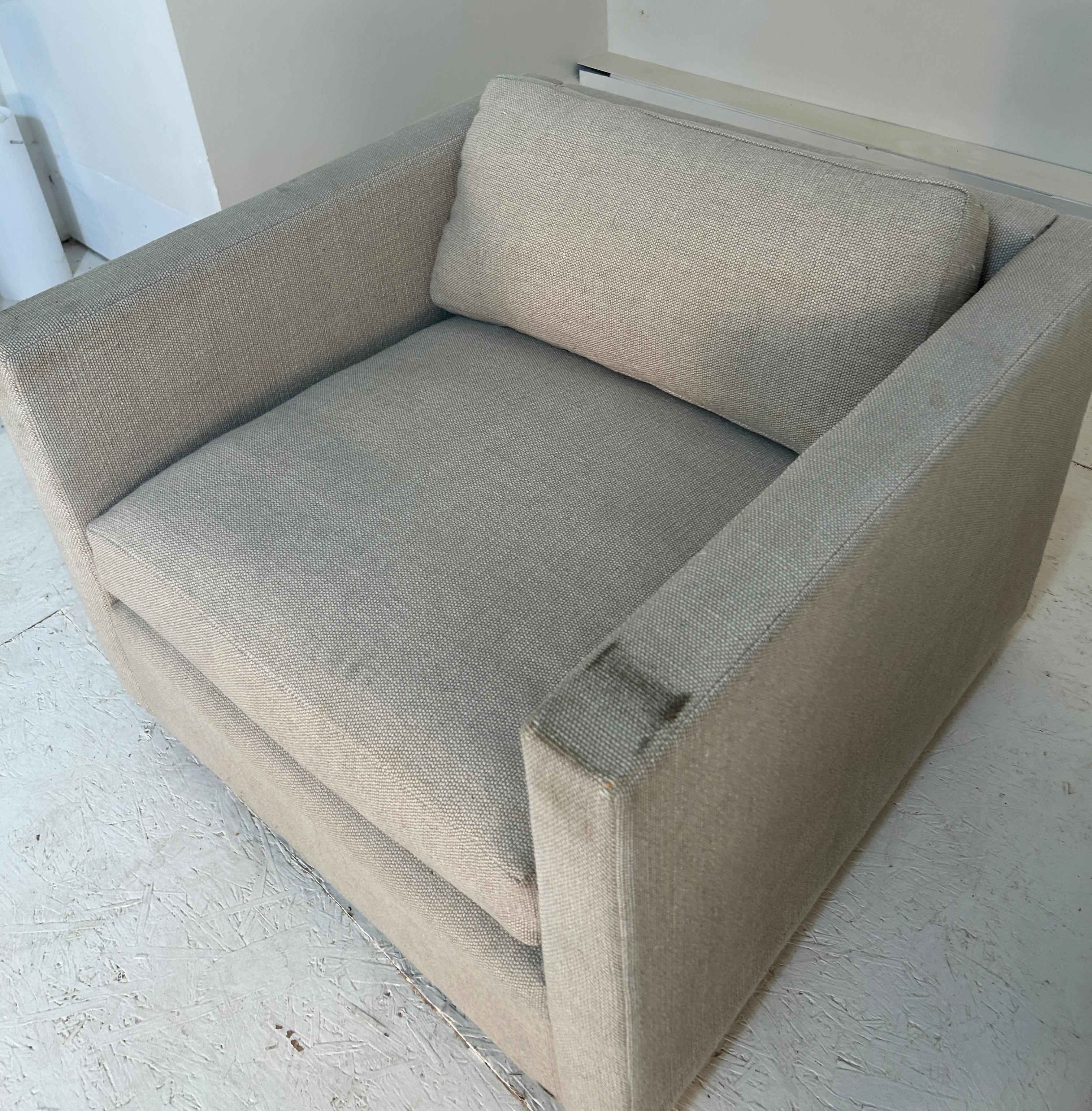 American Pair 1979 Charles Pfister Club Chairs