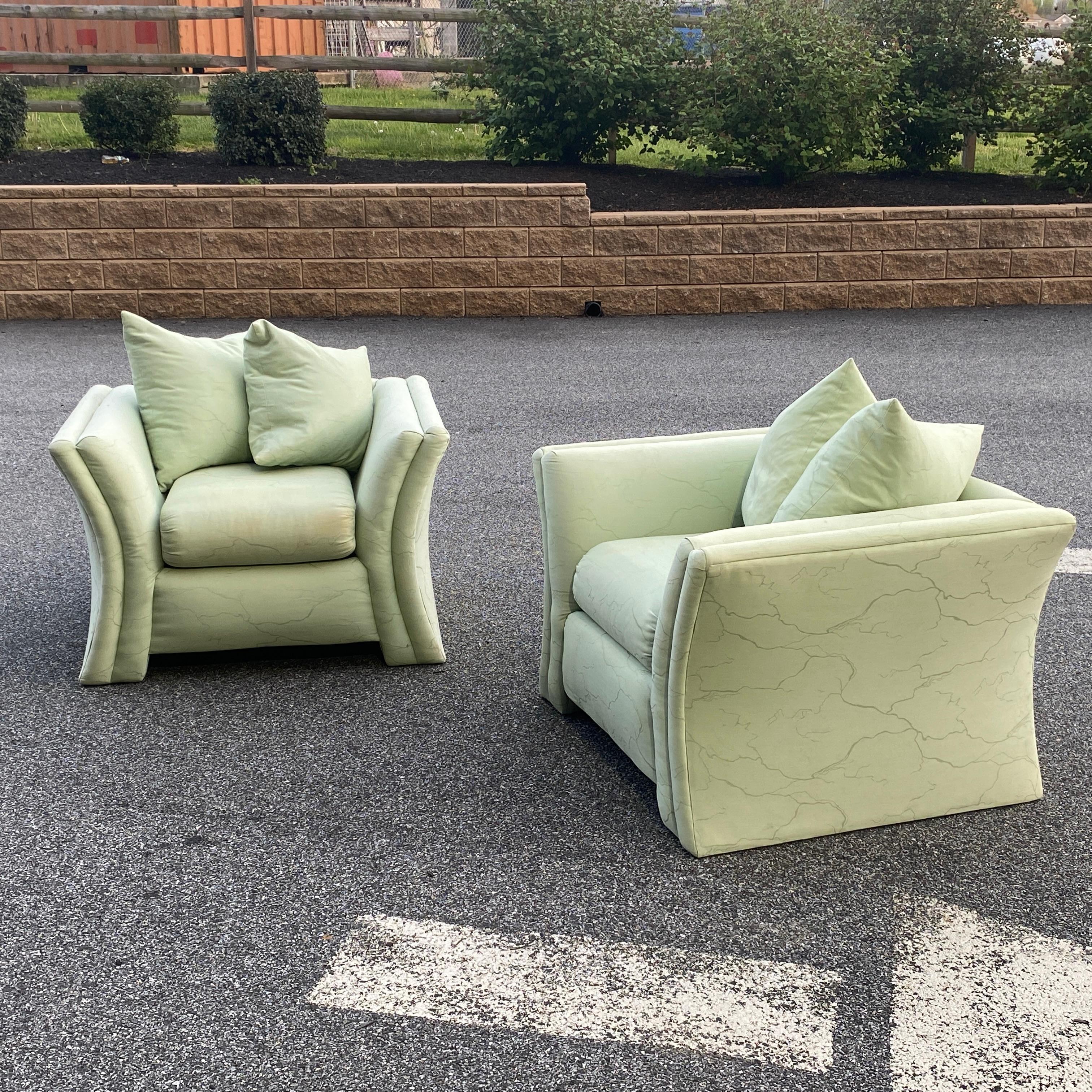 20th Century Pair 1980's Modern Royal Lounge Co. Lounge Chairs For Sale