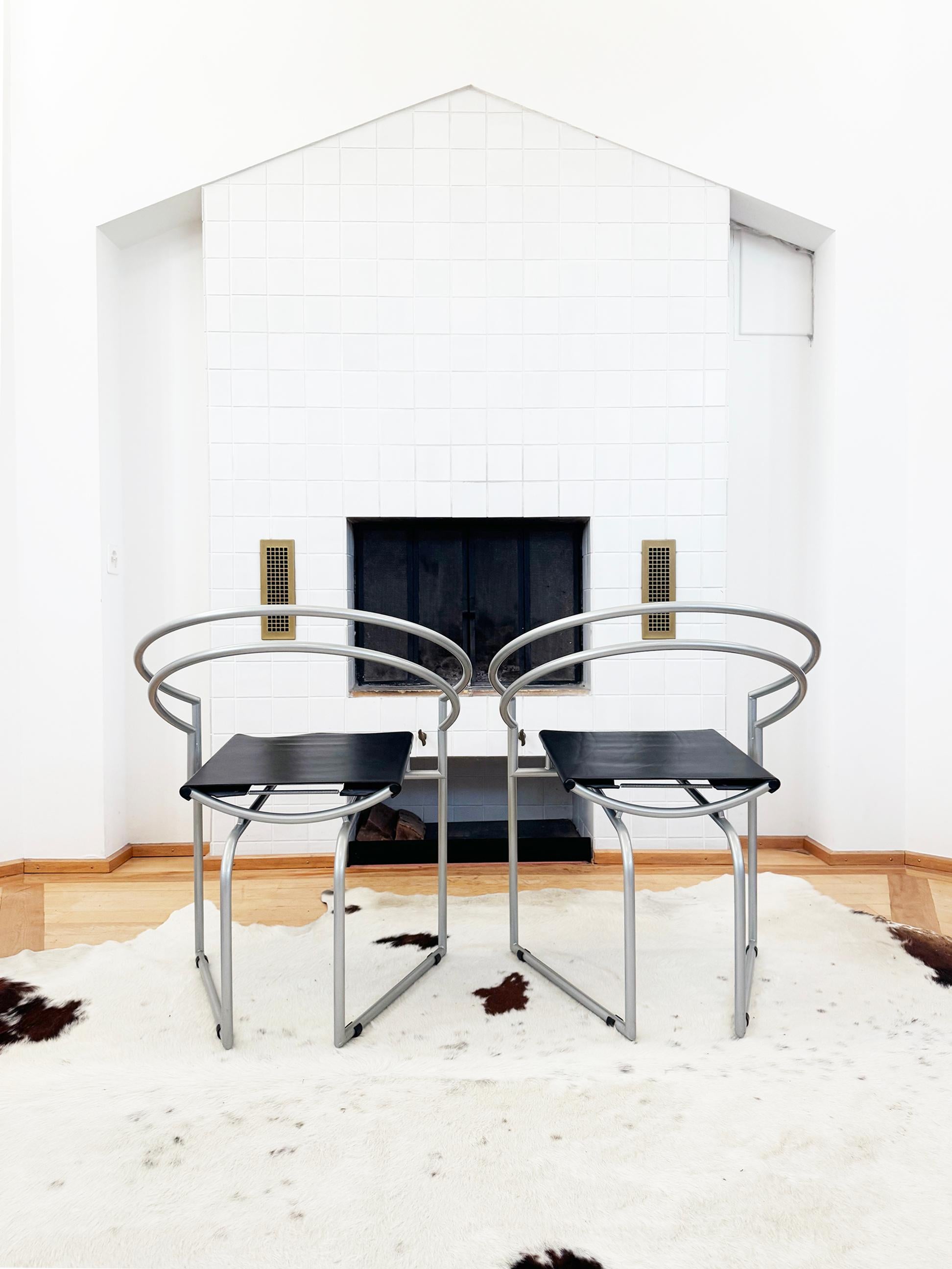 Italian PAIR 1980s Postmodern Mario Botta Latonda Chair for Alias - 2 pcs For Sale
