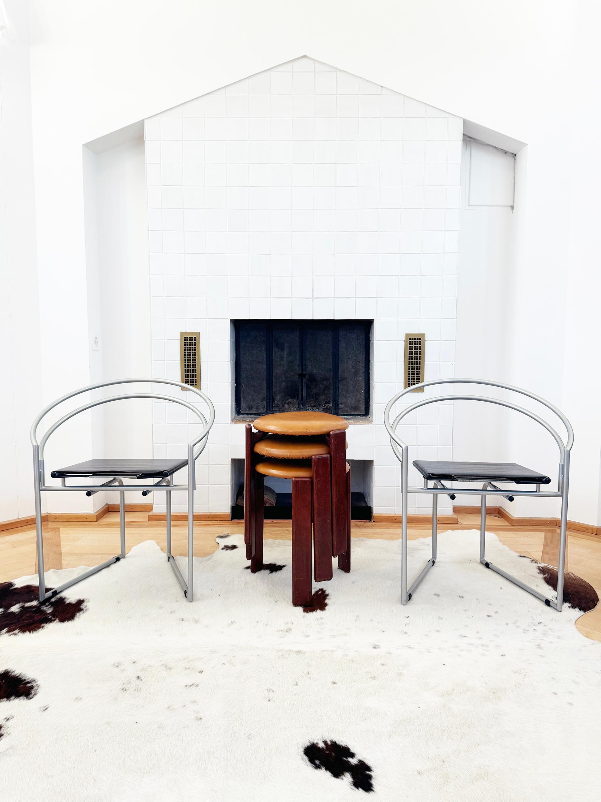 PAIR 1980s Postmodern Mario Botta Latonda Chair for Alias - 2 pcs In Good Condition For Sale In Basel, BS