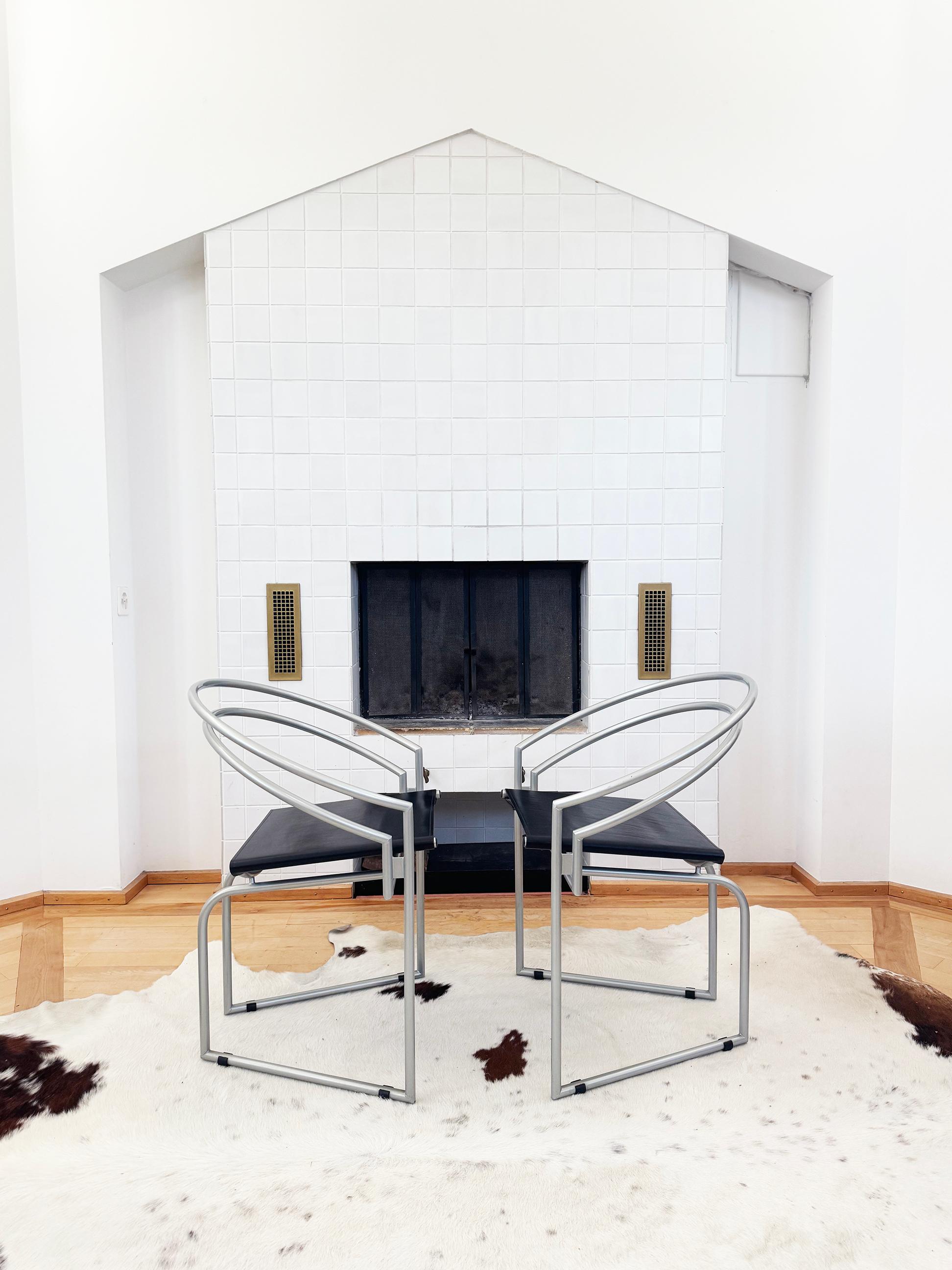 Late 20th Century PAIR 1980s Postmodern Mario Botta Latonda Chair for Alias - 2 pcs For Sale