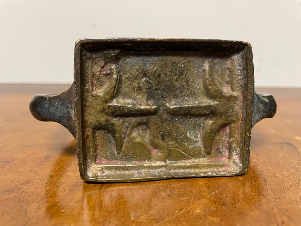 Pair 19th Bronze Civil War Stirrups Marked CSA Confederate States of America In Good Condition In Stamford, CT