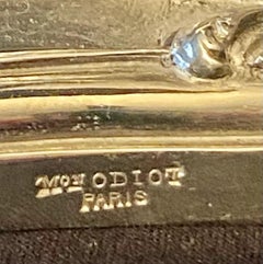 Pair 19th C Antique French Odiot Paris Sterling Silver Three Light Candelabra