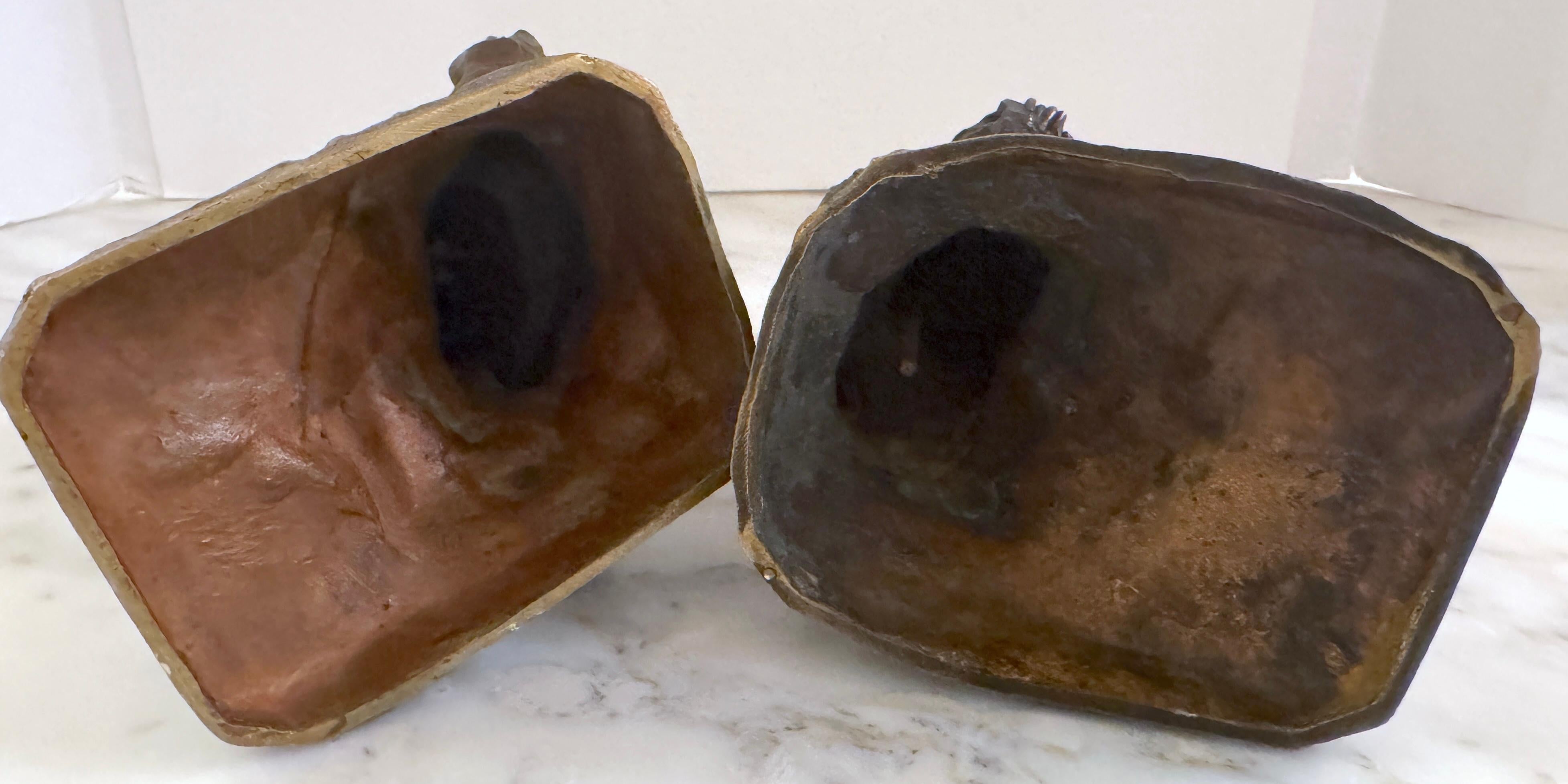 Pair 19th C. Bronze Clodion School Bathing Beauty Bookends/ Sculptures For Sale 9