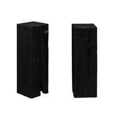 Pair 19th C. Carbonized Ironwood Pedestals
