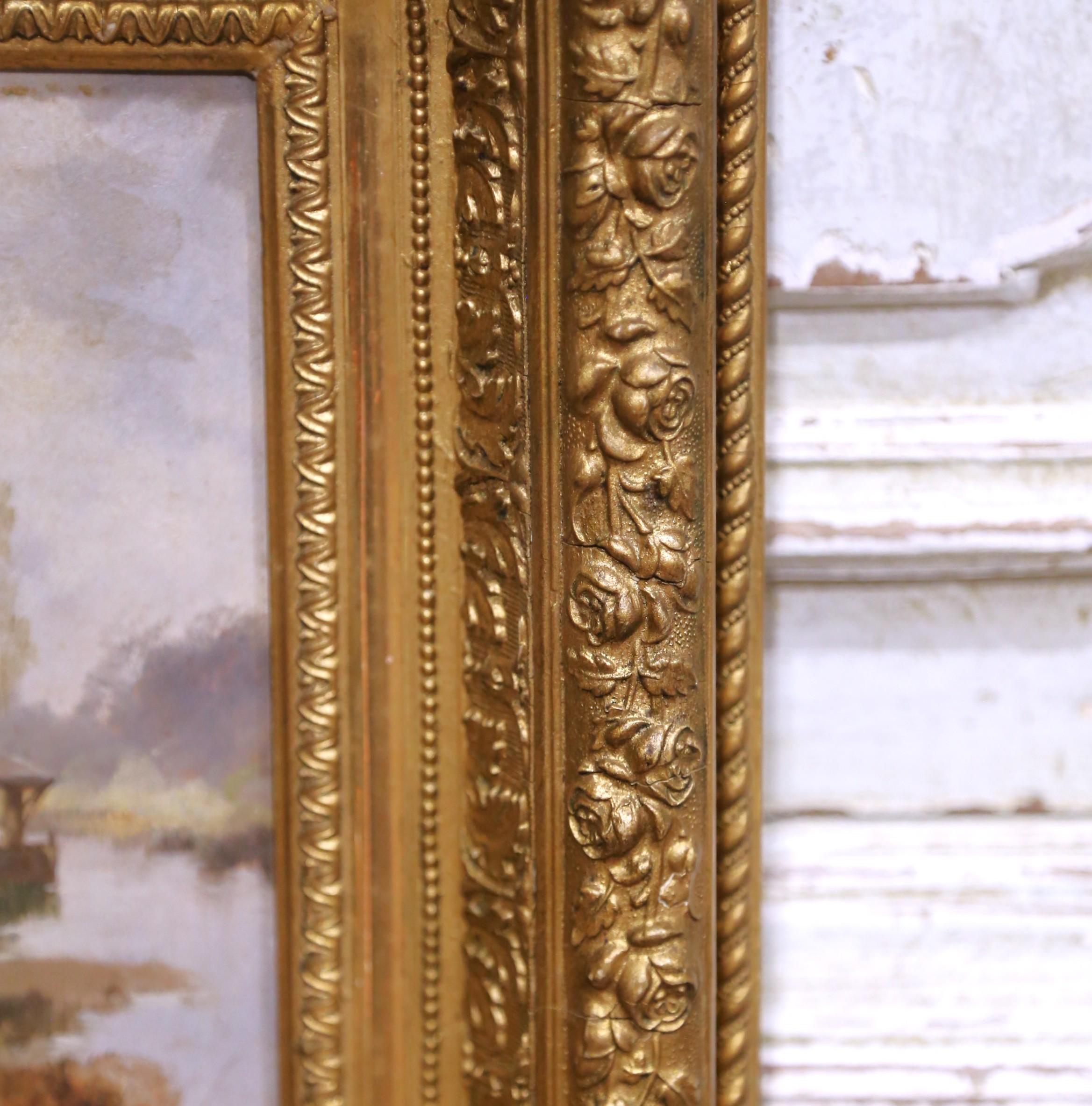 Pair 19th C. French Oil Paintings on Board Signed L. Dupuy for E. Galien-Laloue im Angebot 4