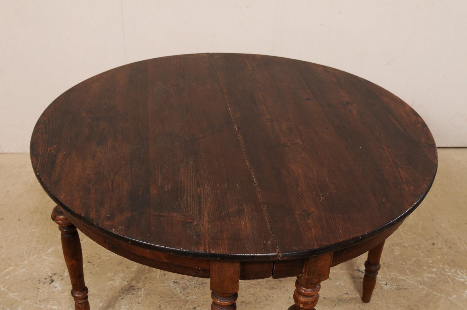 Pair of Swedish Demilunes with Rounded Aprons and Beautifully Turned Legs 5