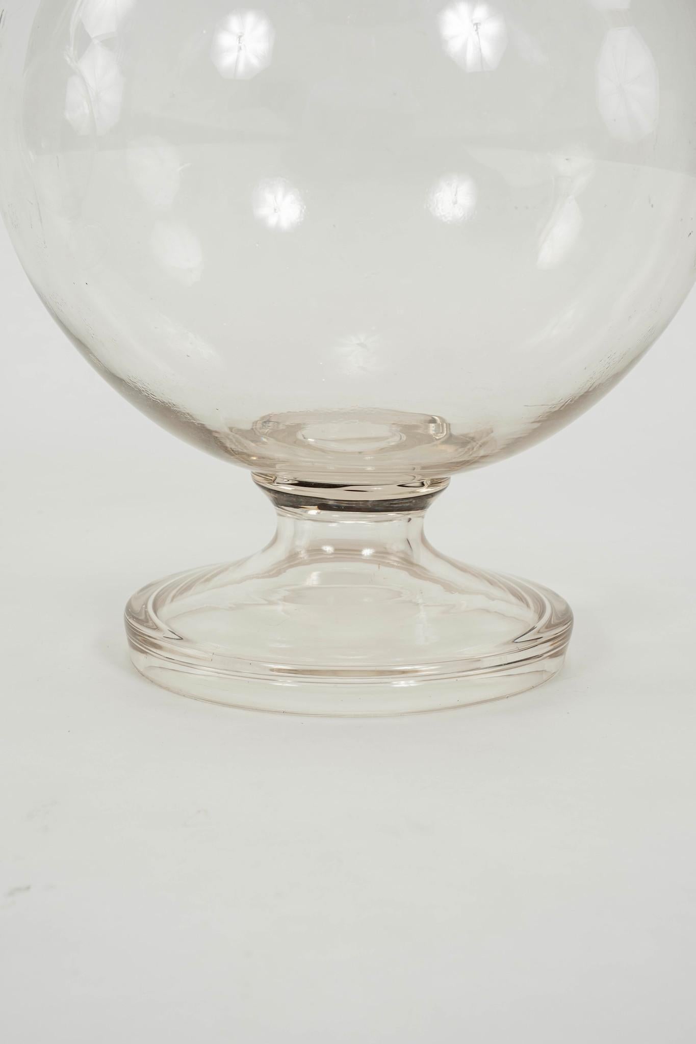 Pair 19th Century Apothecary Pharmacy Glass Carboys For Sale 4