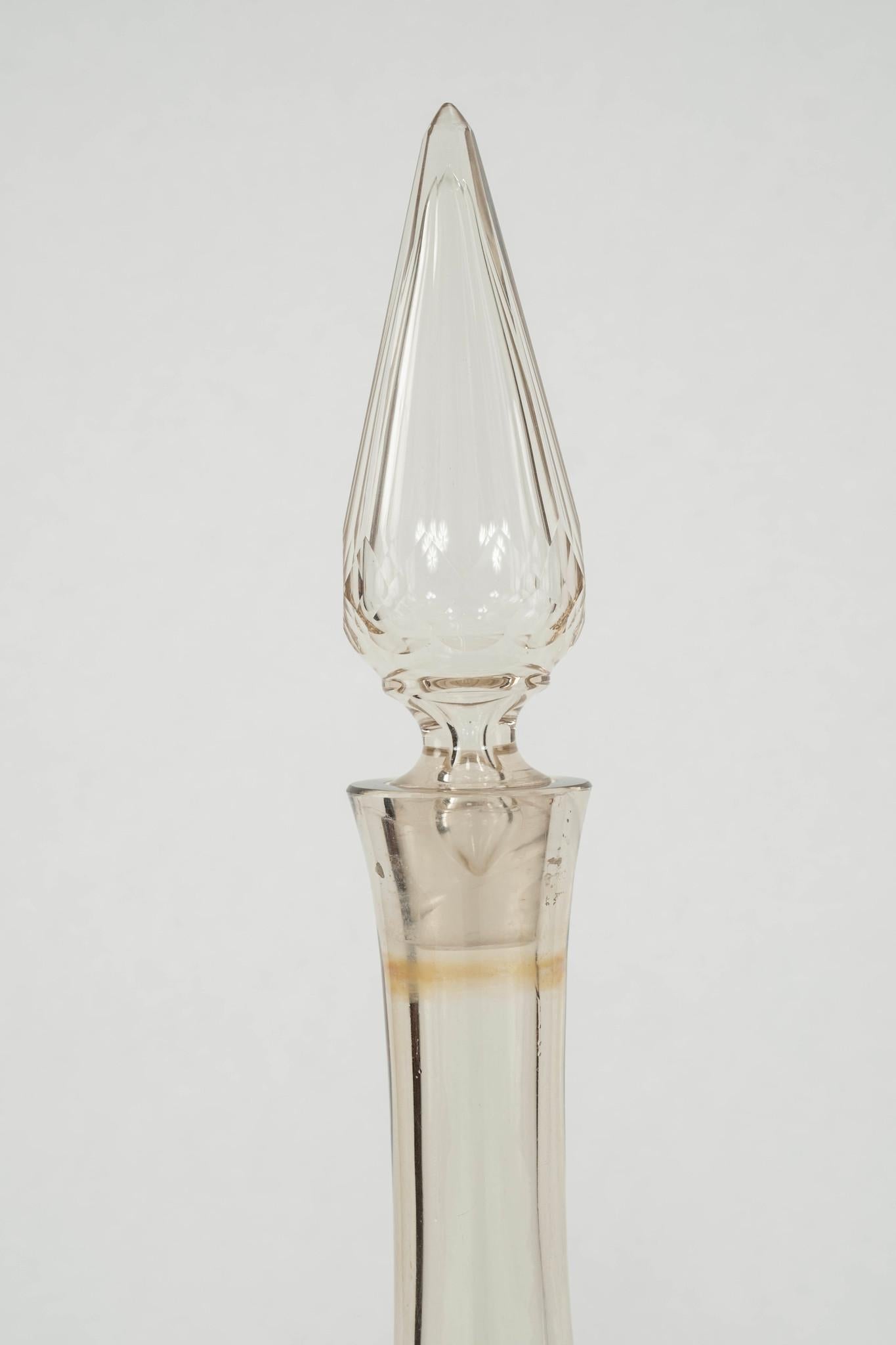 Crystal Pair 19th Century Apothecary Pharmacy Glass Carboys For Sale