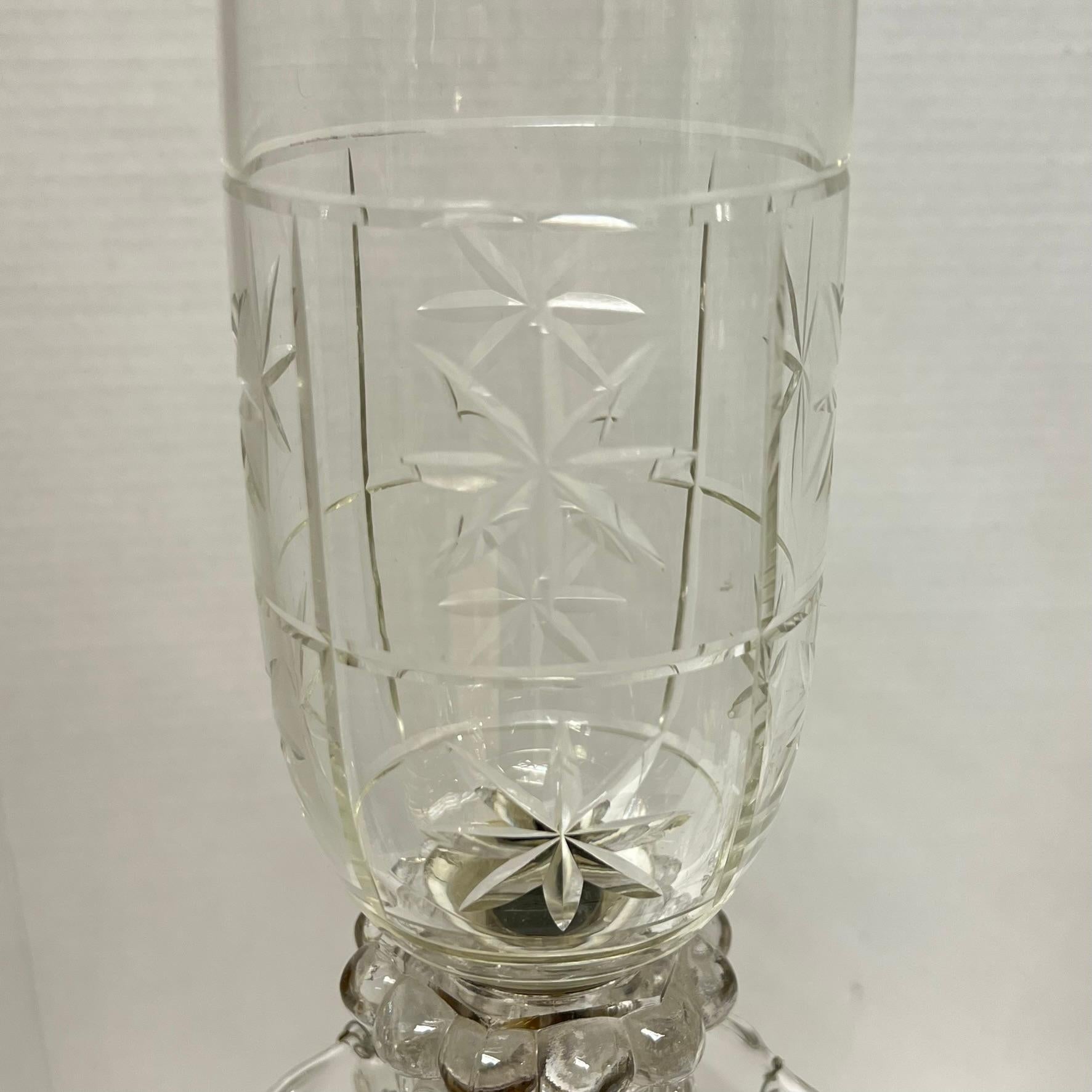 Paire de verres de style Baccarat du 19ème siècle et verre  Lustres en cristal avec teintes hurrican en vente 10
