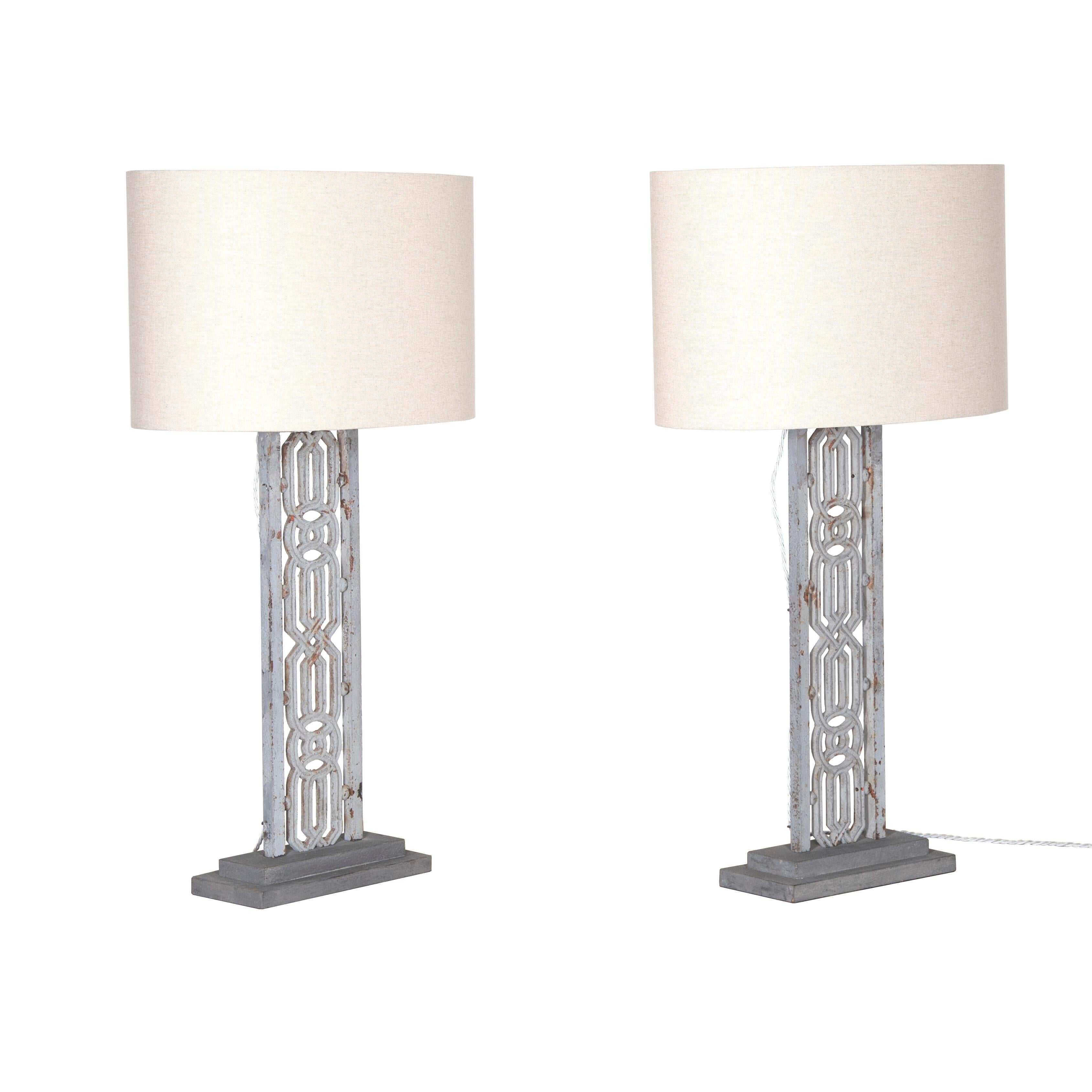 Français Paire de lampes  baldaquin du XIXe sicle en vente