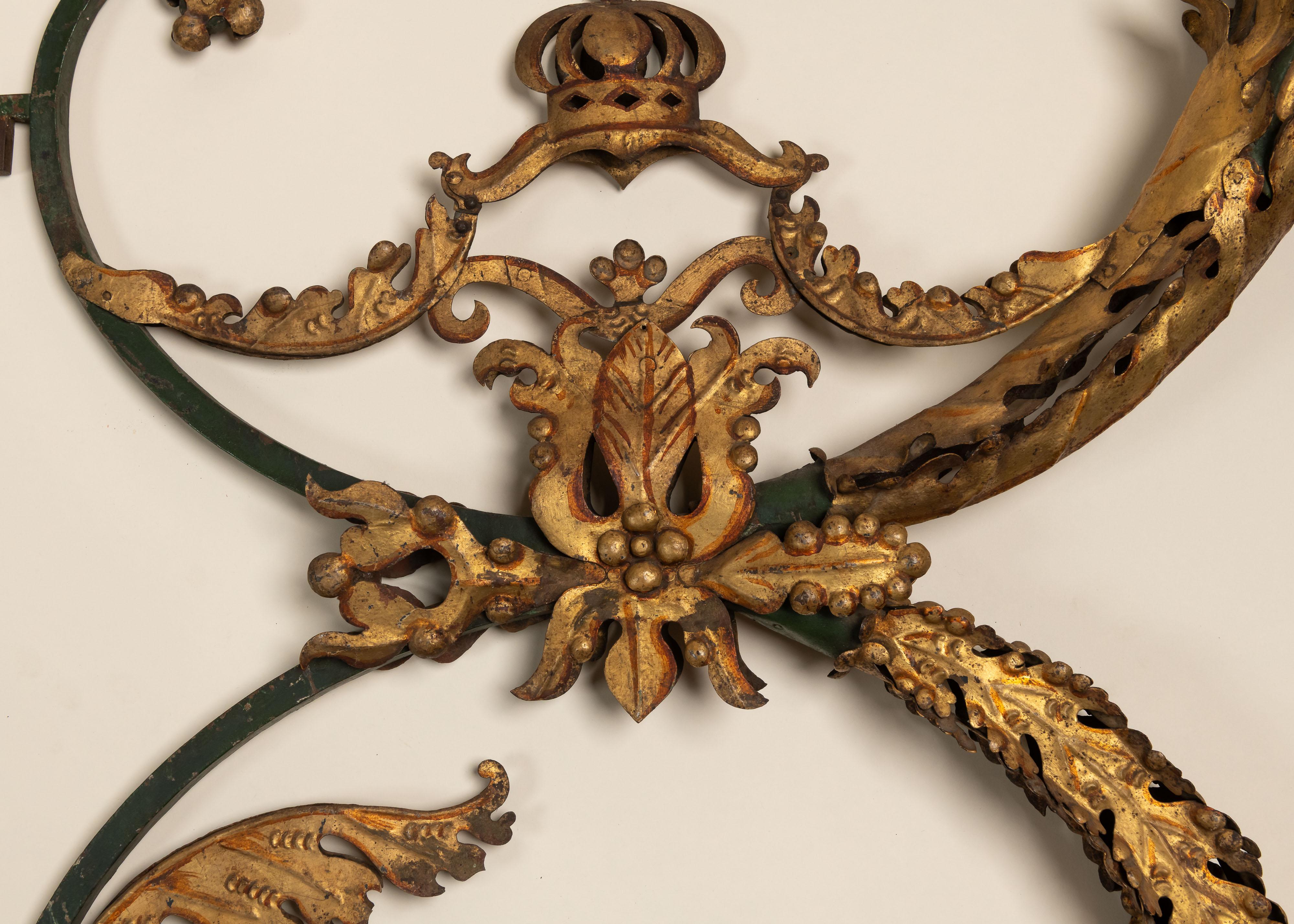 Italian Pair 19th Century Baroque Candle Sconces, Italy, 1700s For Sale