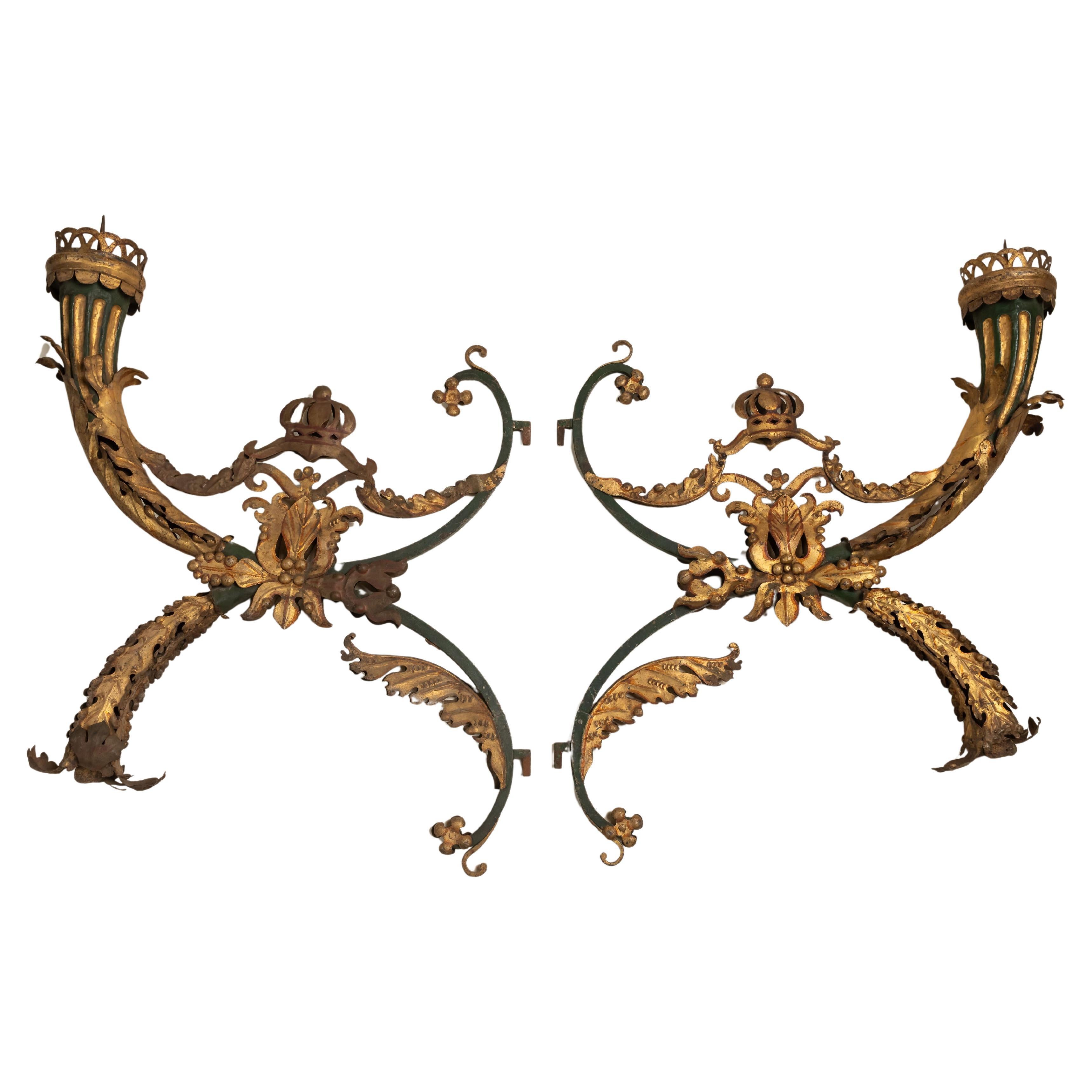 Gilt Candle Holders