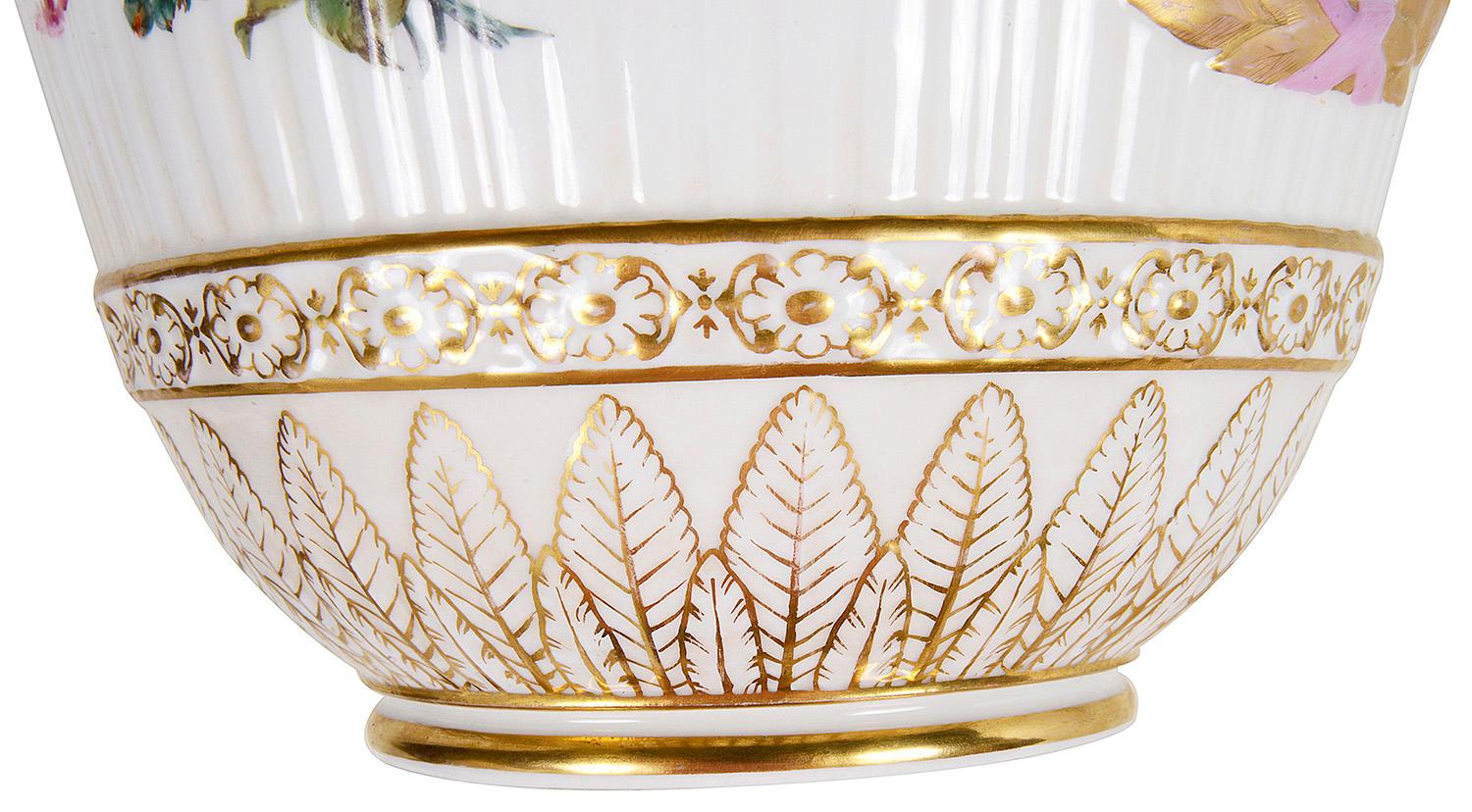 Pair 19th Century Berlin Lidded Vases 5