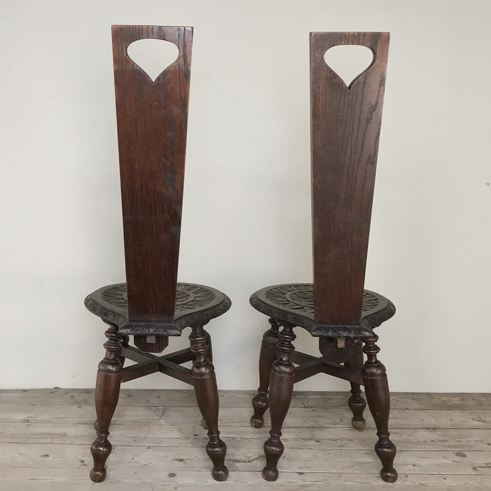 Pair of 19th Century Black Forest Chairs 9