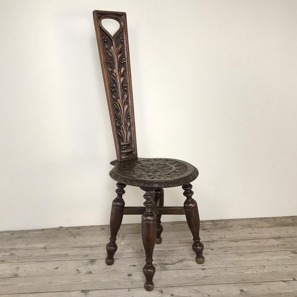 Pair of 19th Century Black Forest Chairs 1