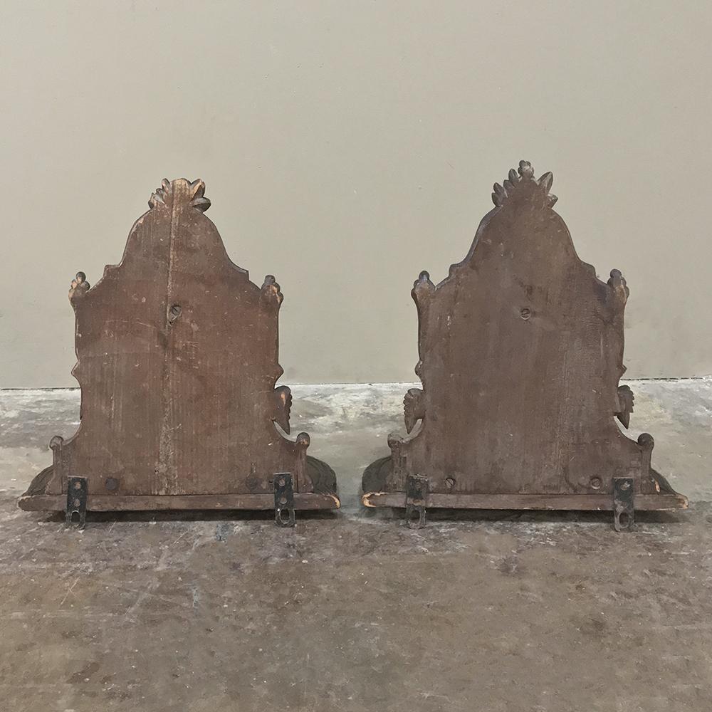 Pair of 19th Century Black Forest Wall Sconces 5