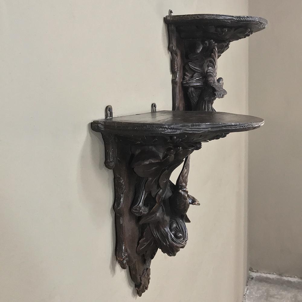 Pair of 19th Century Black Forest Wall Sconces In Good Condition In Dallas, TX