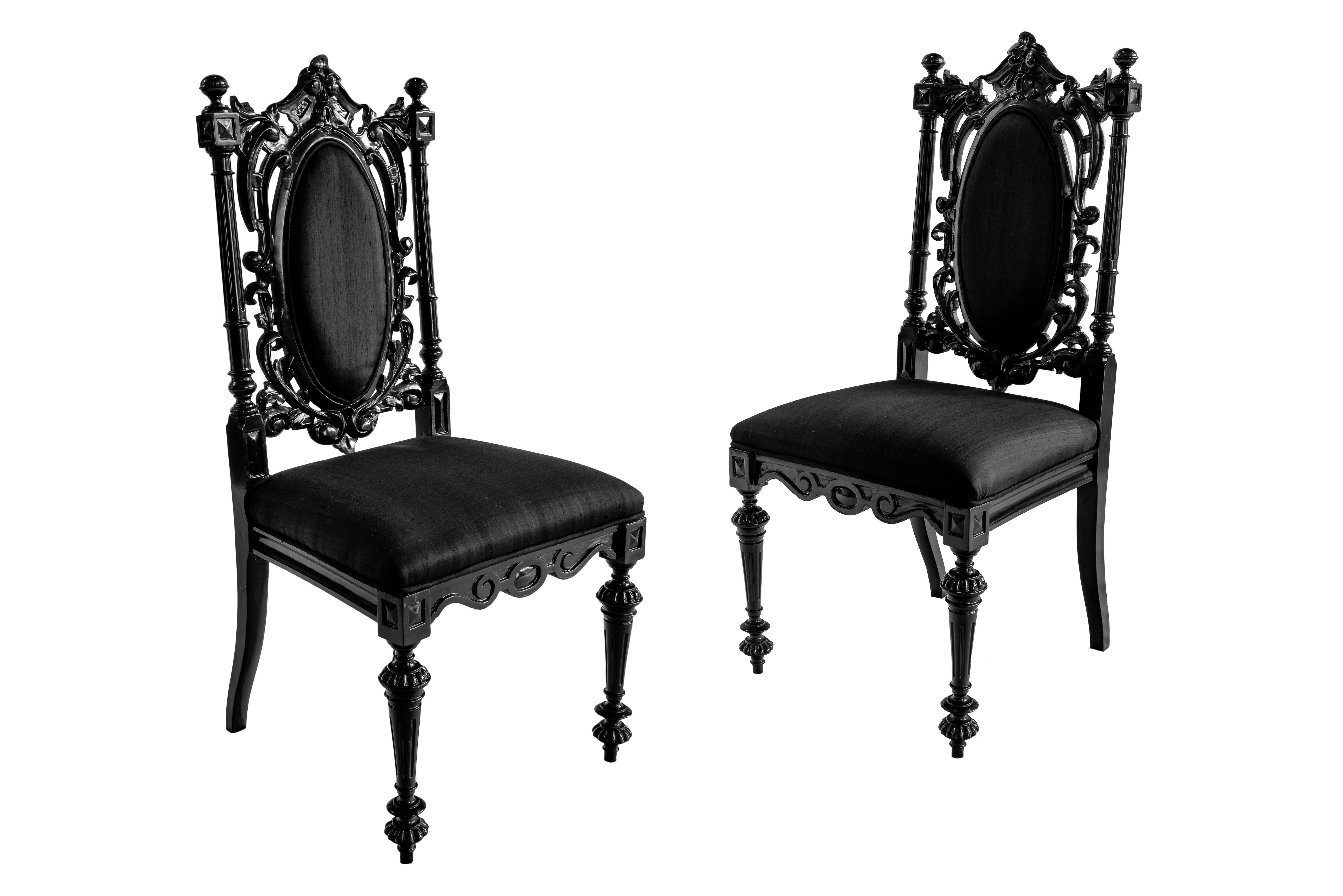 black fancy chair