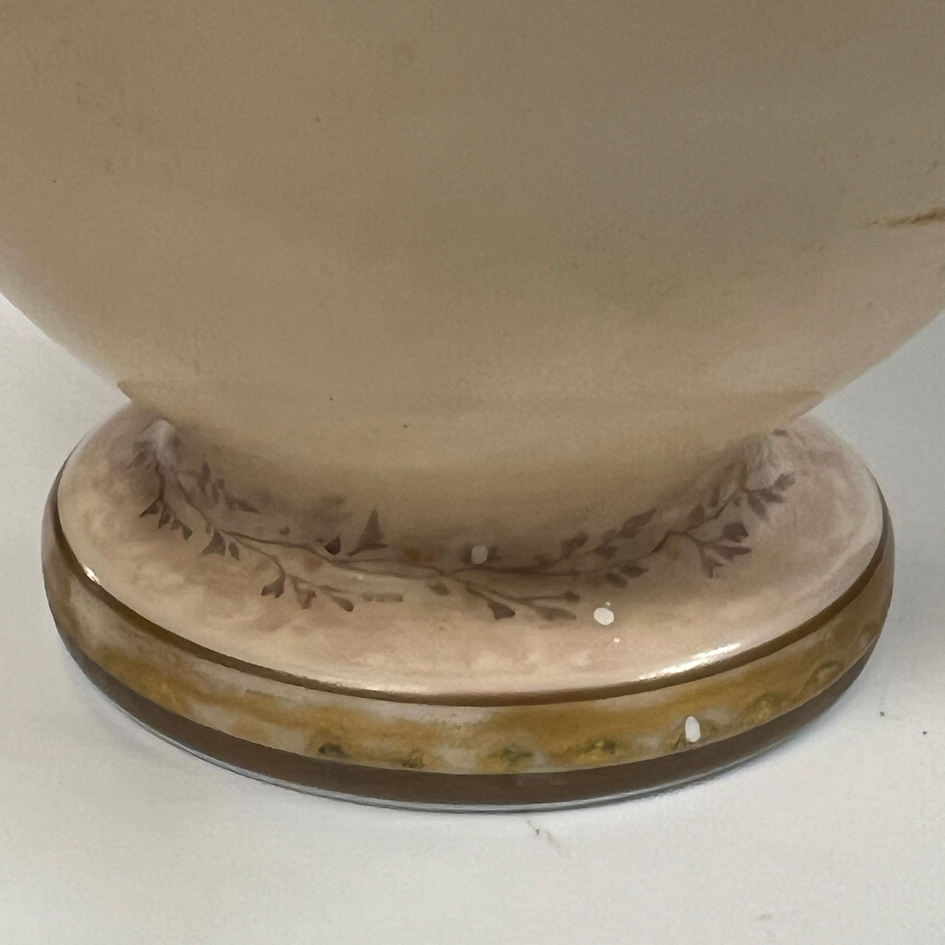 Pair 19th Century Bohemian Opaline Glass Vases Painted by Josef Ahne 8