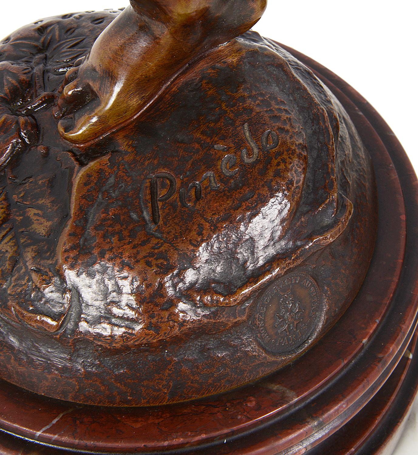 Pair 19th Century Bronze Cherub Lamps For Sale 1