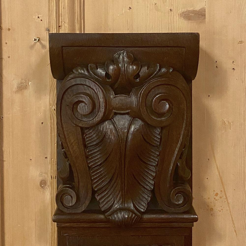 Hand-Carved Pair of 19th Century Carved Pilasters