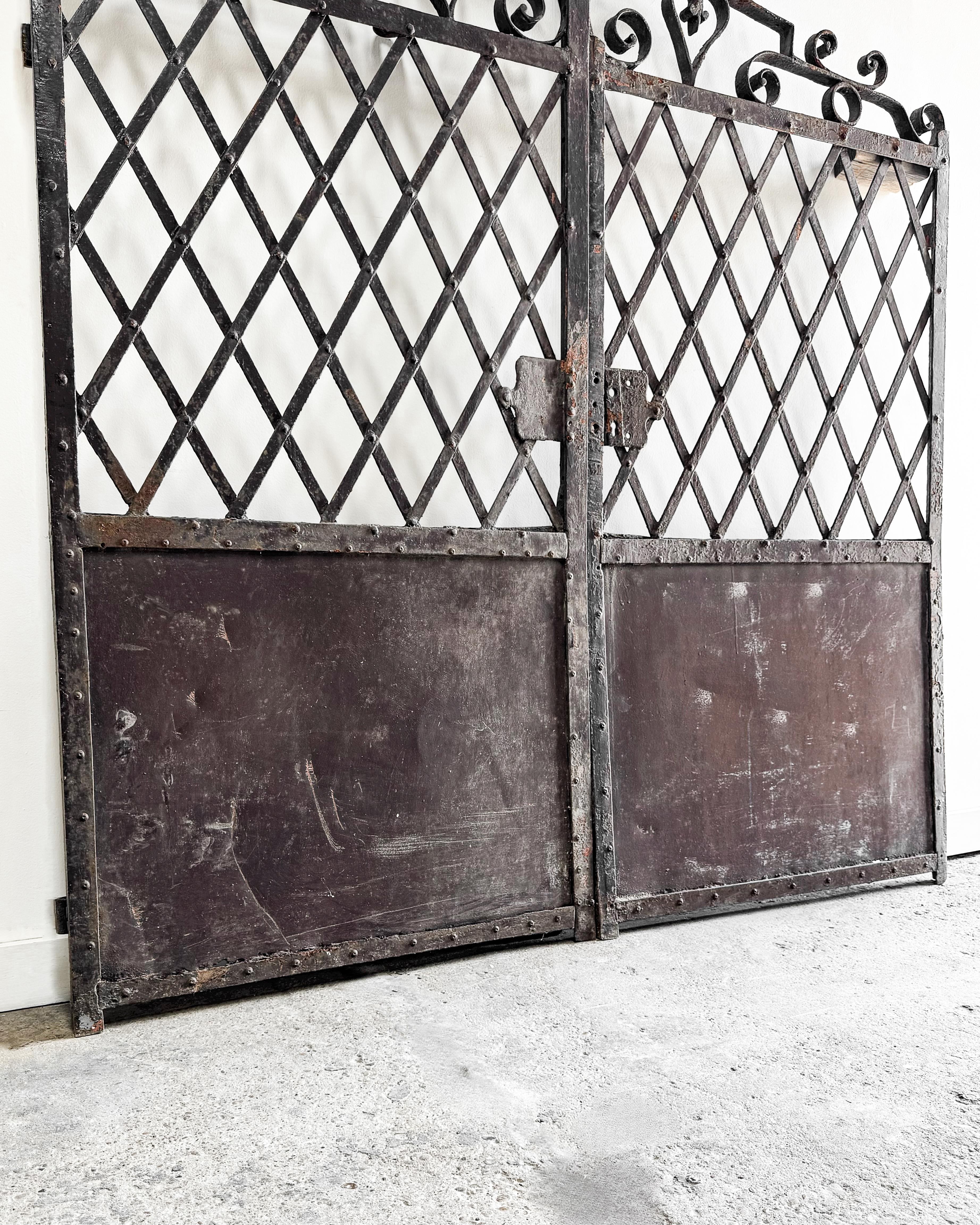 (Pair) 19th Century Cast Iron French Garden Gates 6