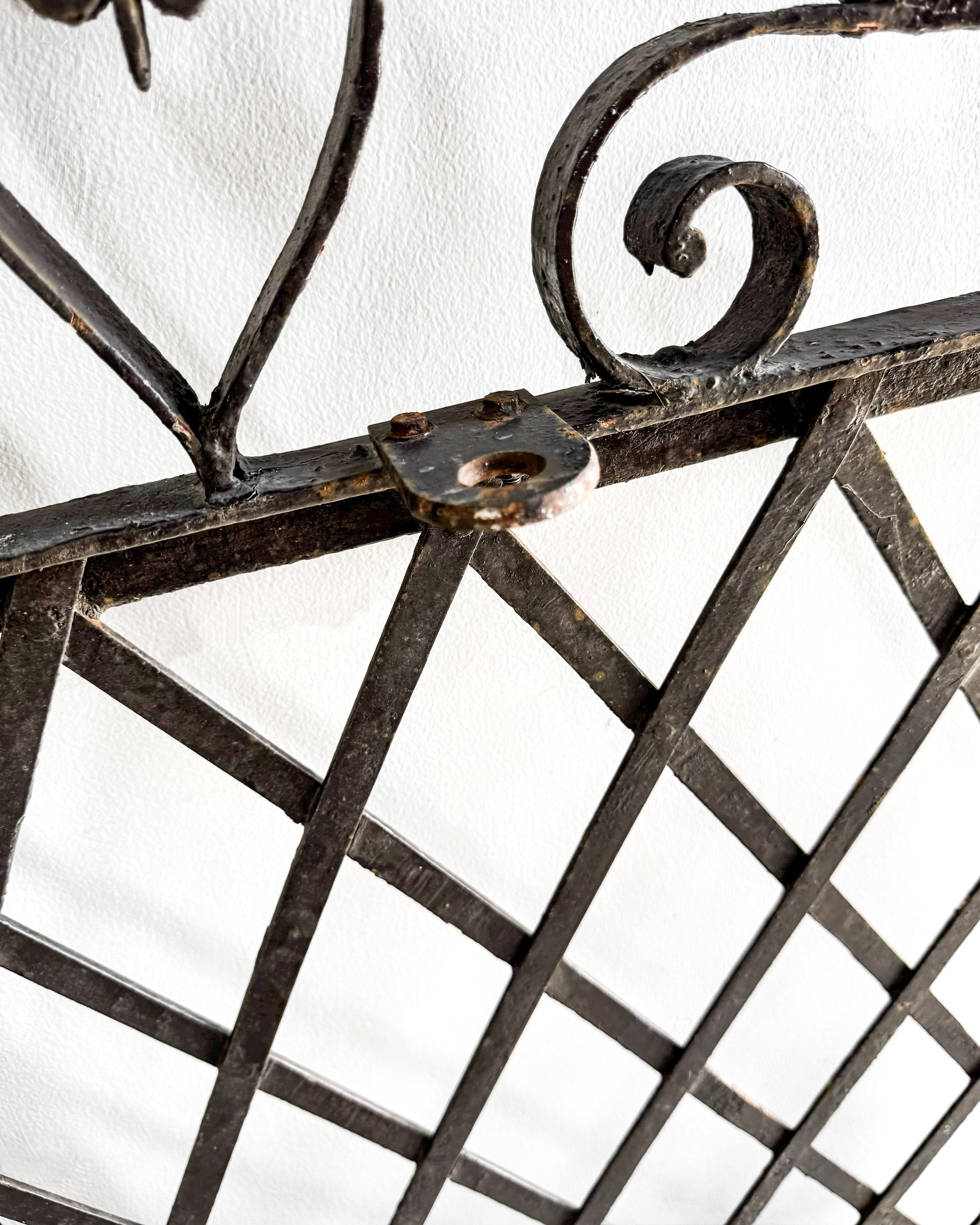 (Pair) 19th Century Cast Iron French Garden Gates 11