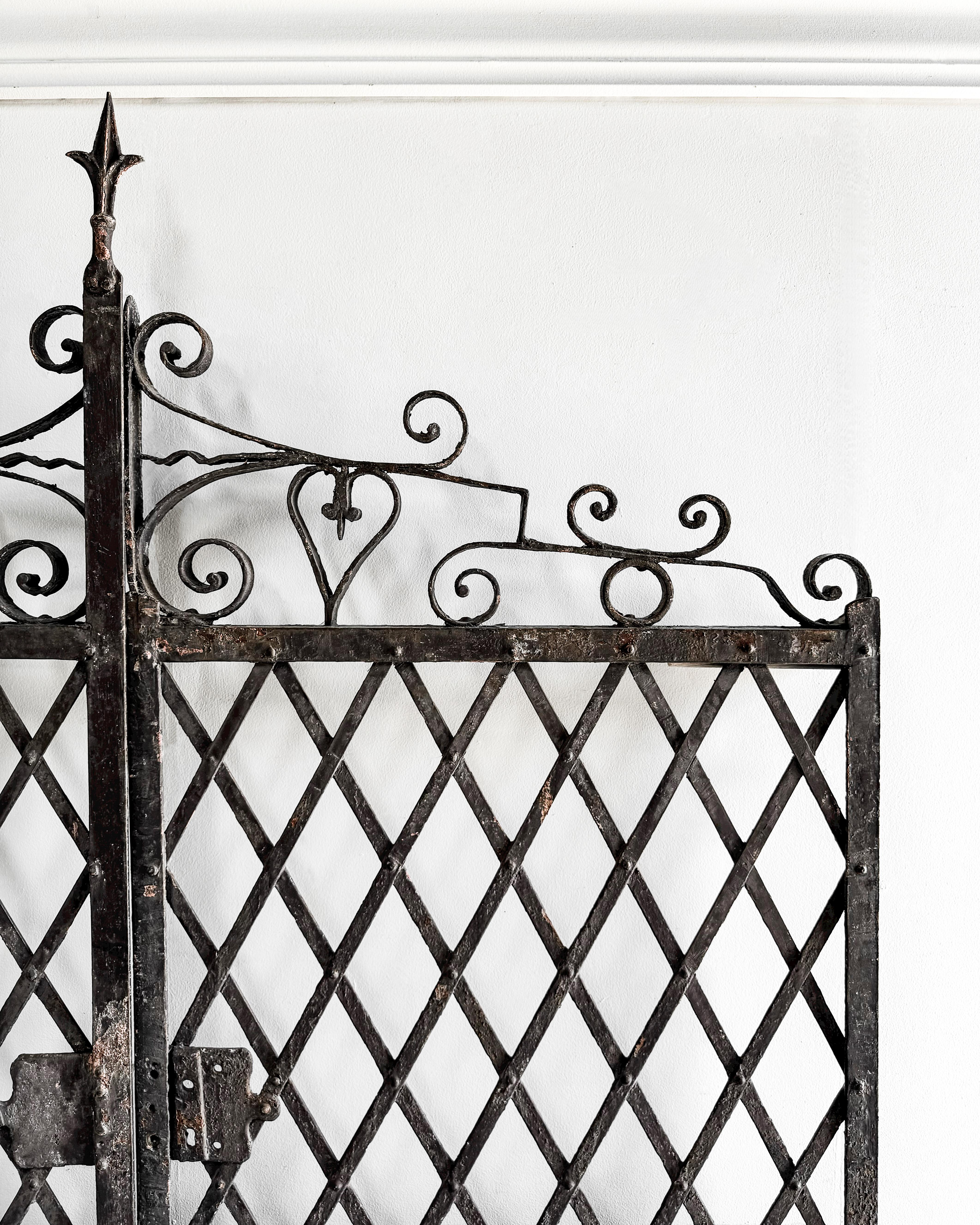 (Pair) 19th Century Cast Iron French Garden Gates 2