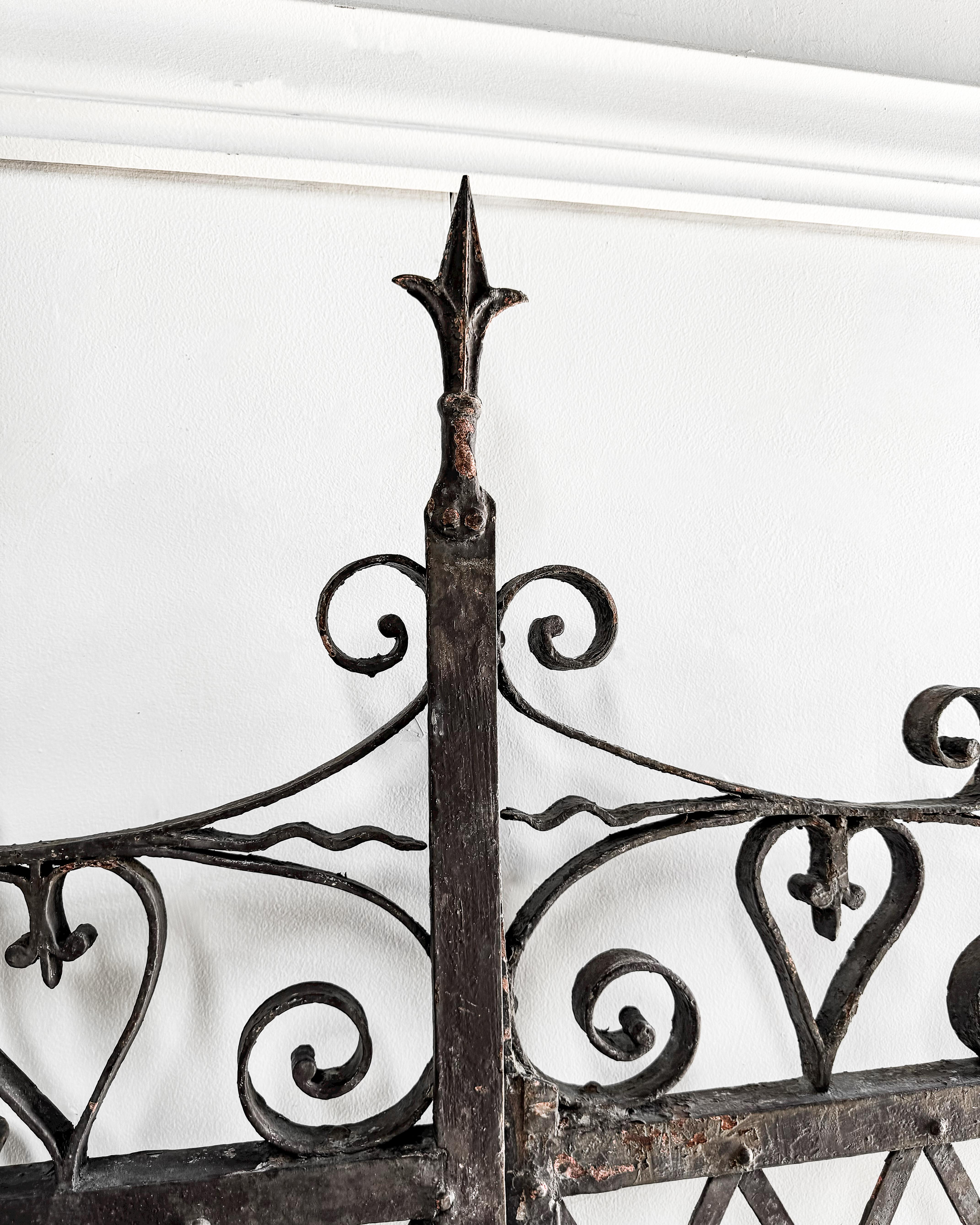(Pair) 19th Century Cast Iron French Garden Gates 3